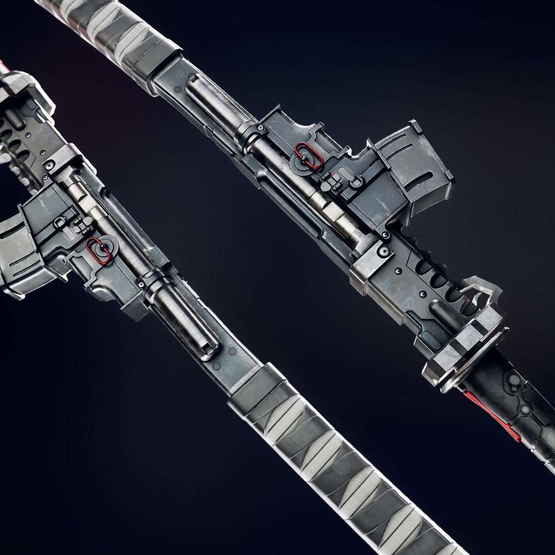 Muramasa Sword 3D Model – Low Poly Game Asset, FBX, PBR Textures - View 10