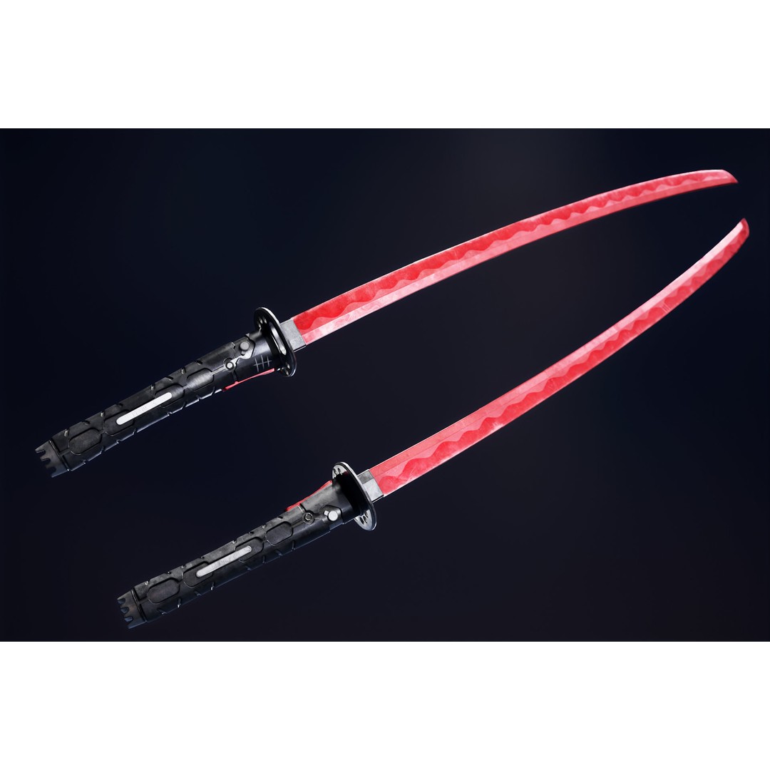 Muramasa Sword 3D Model – Low Poly Game Asset, FBX, PBR Textures - View 12