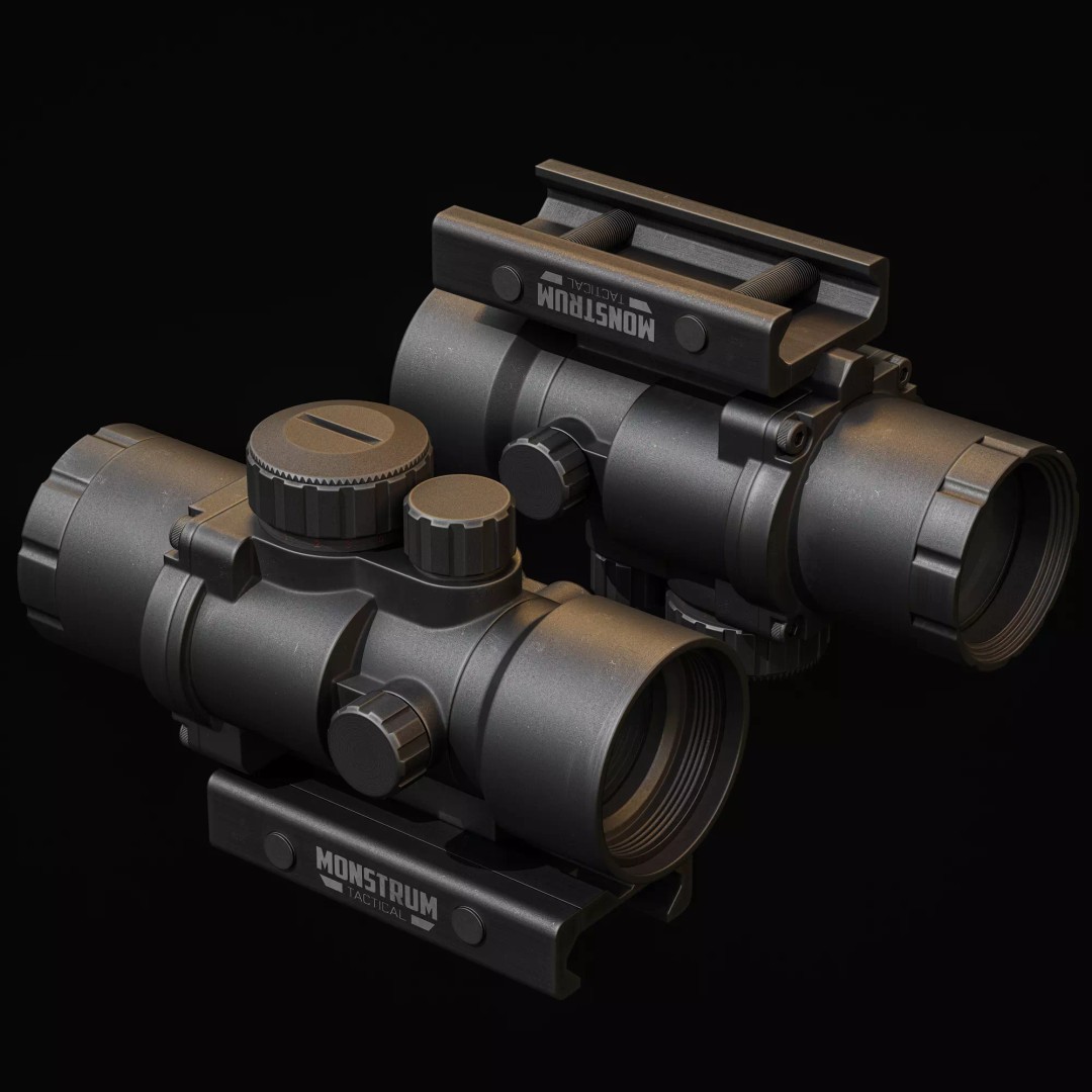 Monstrum Tactical 3D Model – Low Poly Game-Ready Weapon, FBX - View 4
