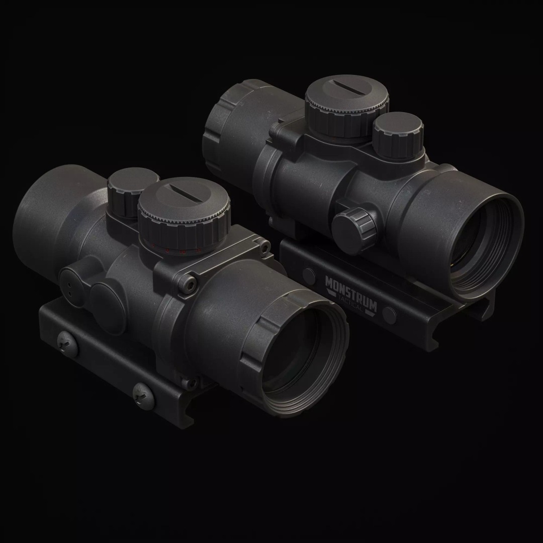 Monstrum Tactical 3D Model – Low Poly Game-Ready Weapon, FBX - View 6