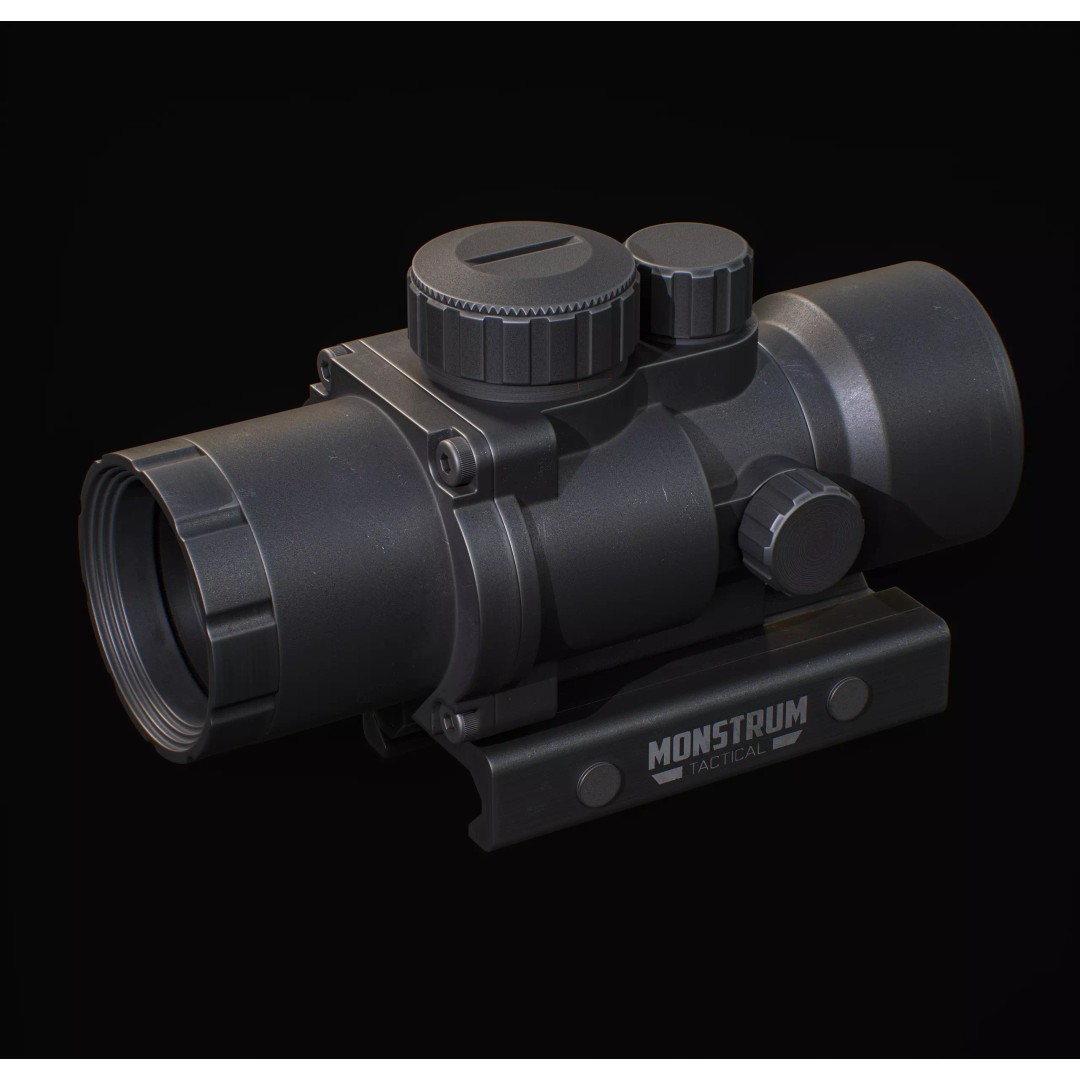 Monstrum Tactical 3D Model – Low Poly Game-Ready Weapon, FBX - View 7