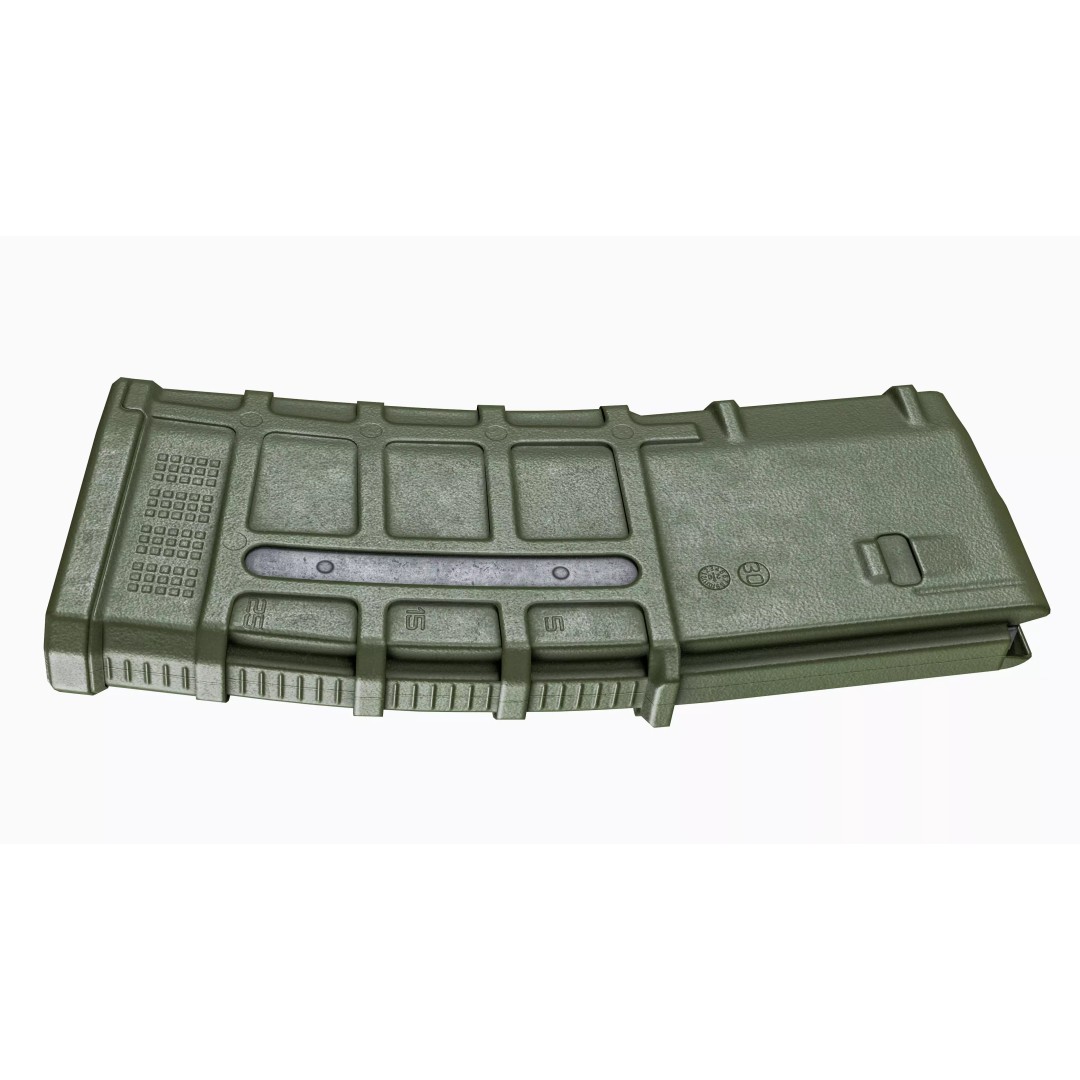 Magpul PMAG 30-Round Magazine 3D Model – Low Poly Game Asset, FBX - View 10