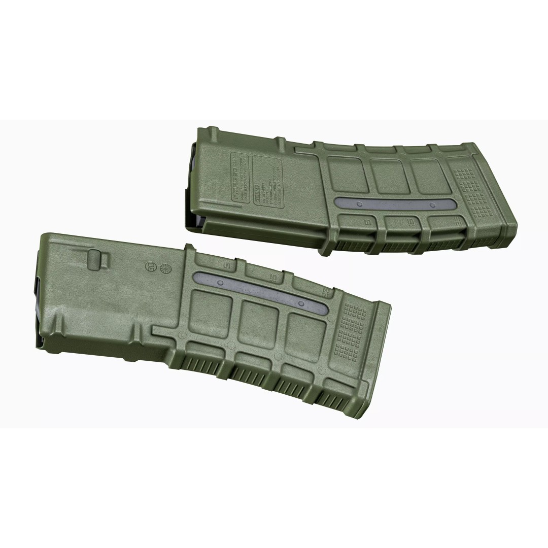 Magpul PMAG 30-Round Magazine 3D Model – Low Poly Game Asset, FBX - View 15