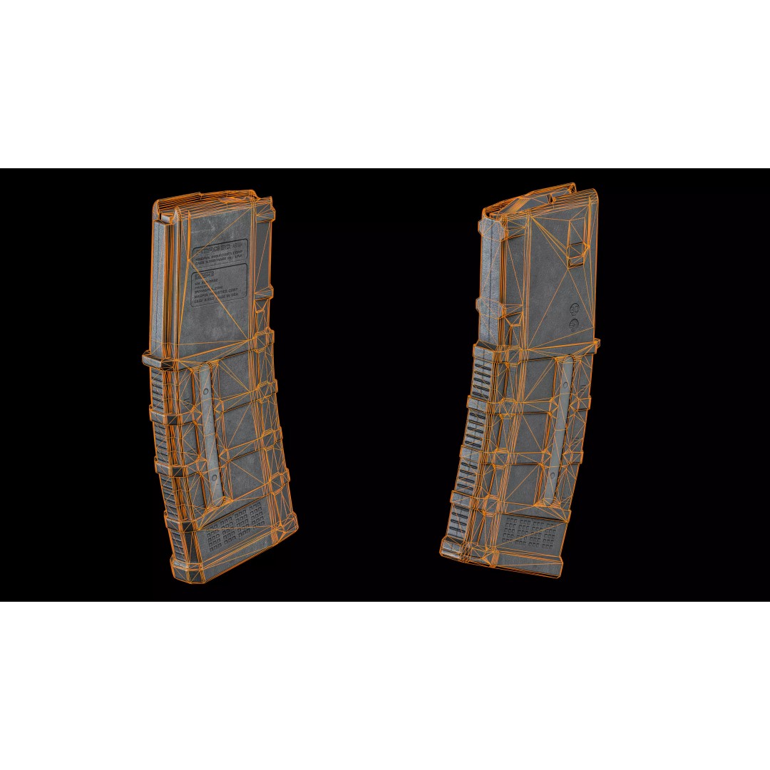 Magpul PMAG 30-Round Magazine 3D Model – Low Poly Game Asset, FBX - View 19