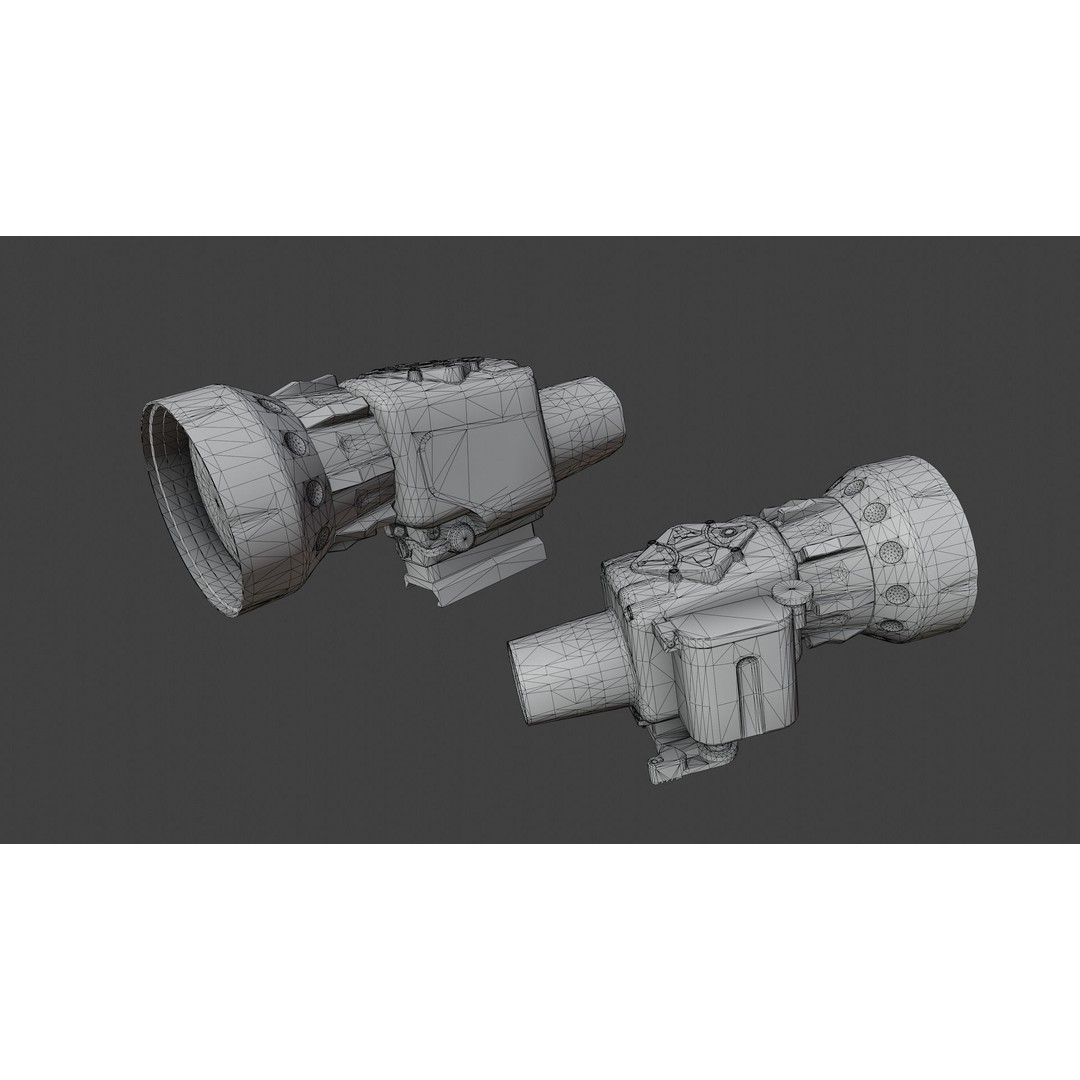 Thermal Weapon Sight 3D Model – Low Poly PBR Attachment, FBX