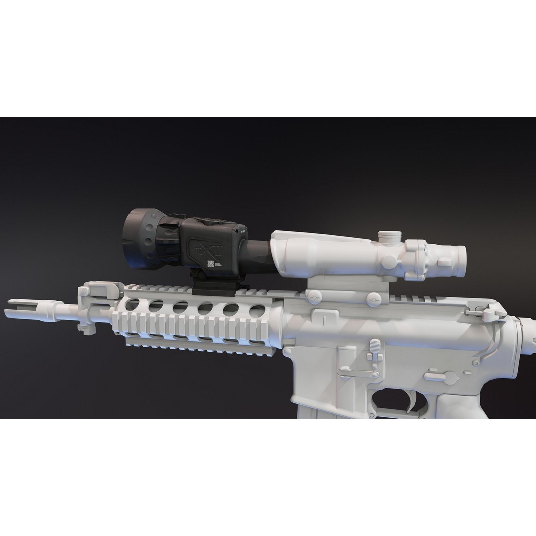 Thermal Weapon Sight 3D Model – Low Poly PBR Attachment, FBX - View 9