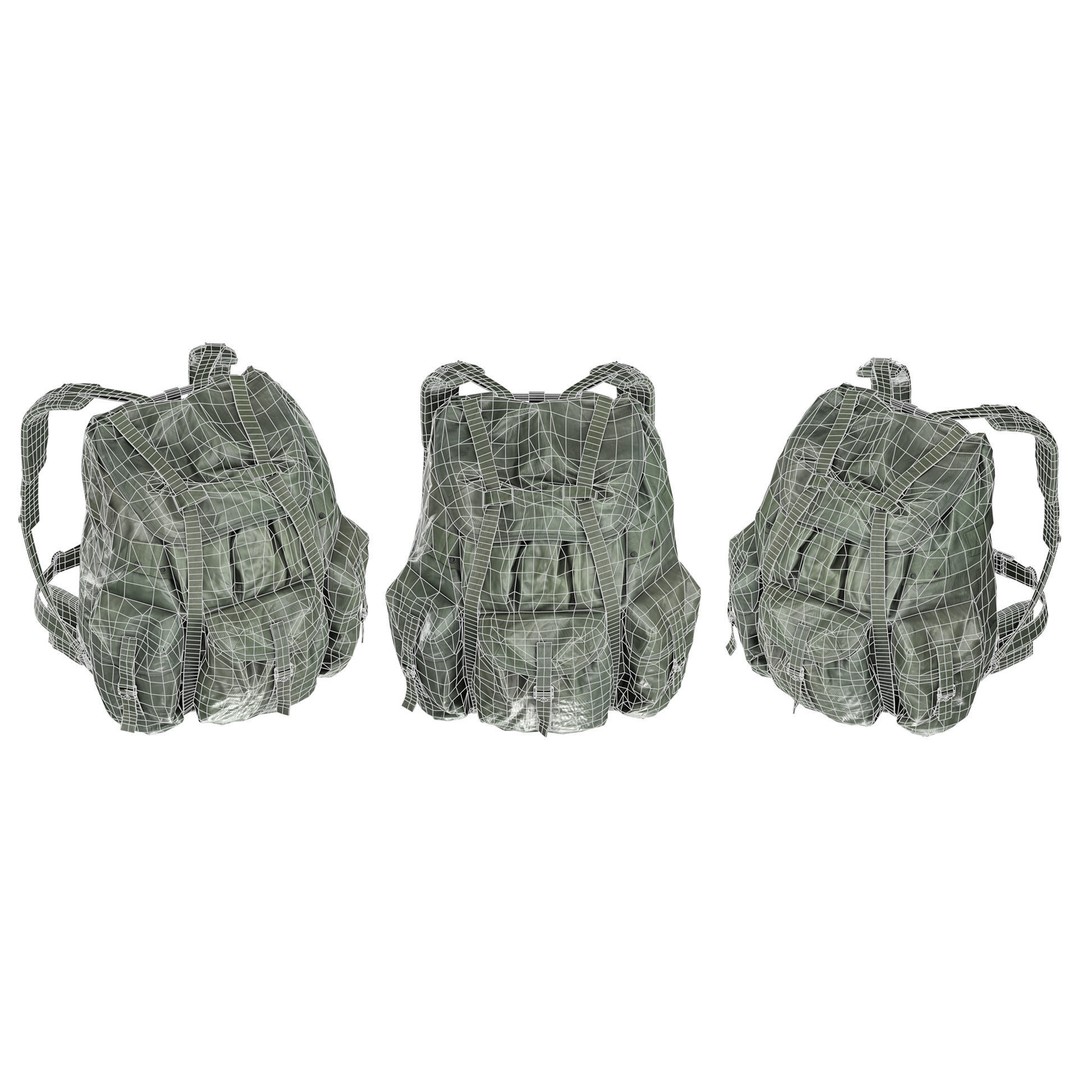 ALICE Pack 3D Model – Low Poly Game Ready Rucksack, FBX, OBJ - View 7