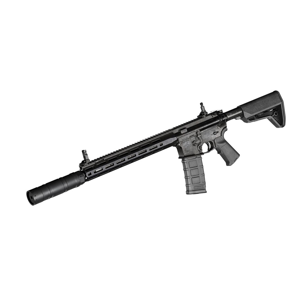 DD Sound Guard Suppressor 3D Model – Low Poly Game Asset, FBX, OBJ - View 6