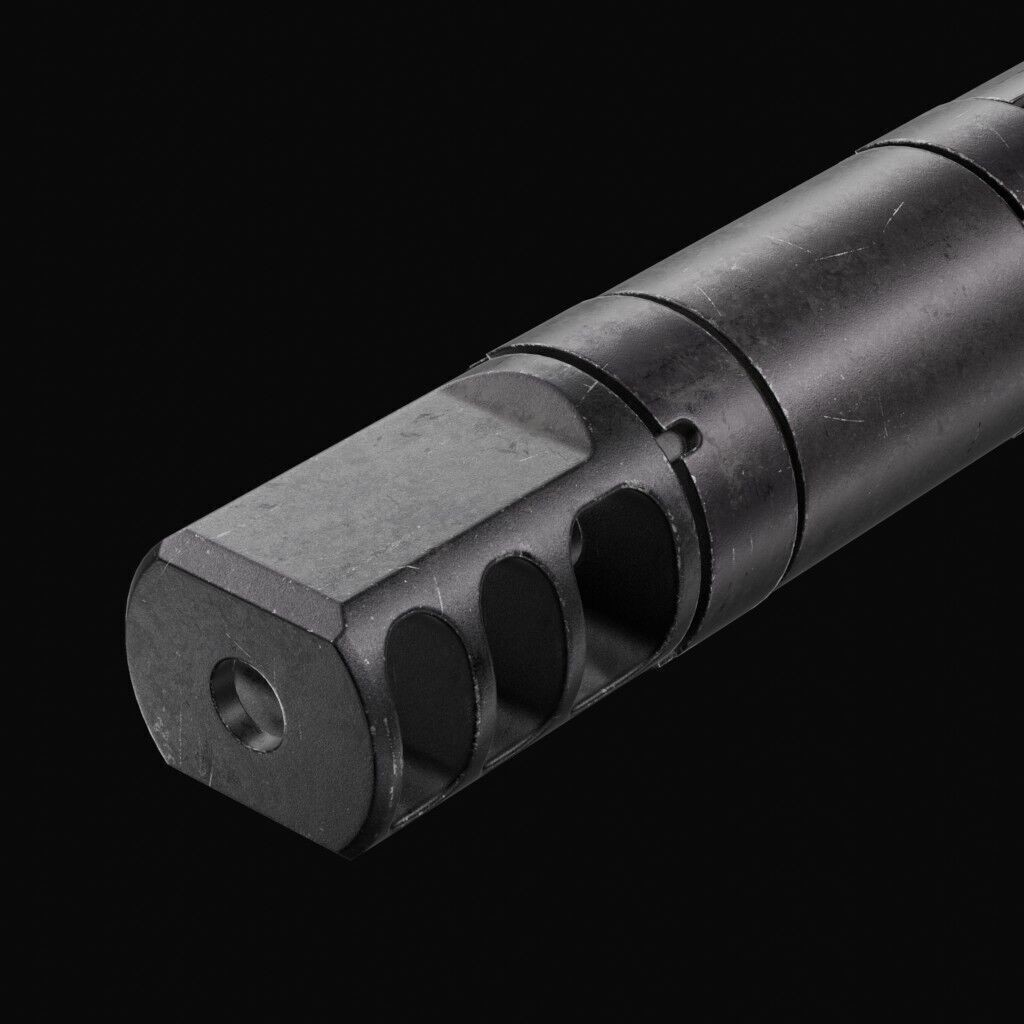 Thunder Beast Ultra 50 Suppressor 3D Model – Low Poly PBR Game Asset, FBX - View 11