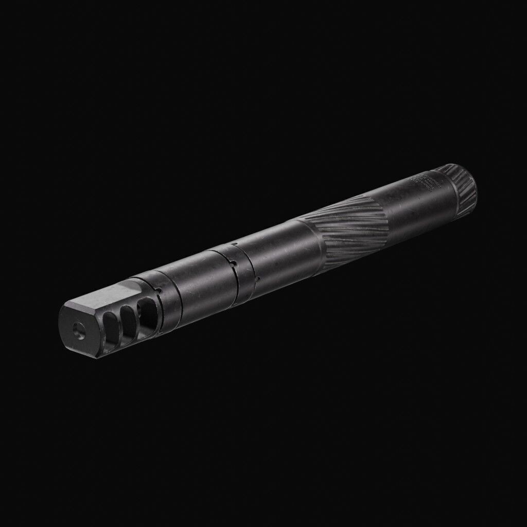 Thunder Beast Ultra 50 Suppressor 3D Model – Low Poly PBR Game Asset, FBX - View 5