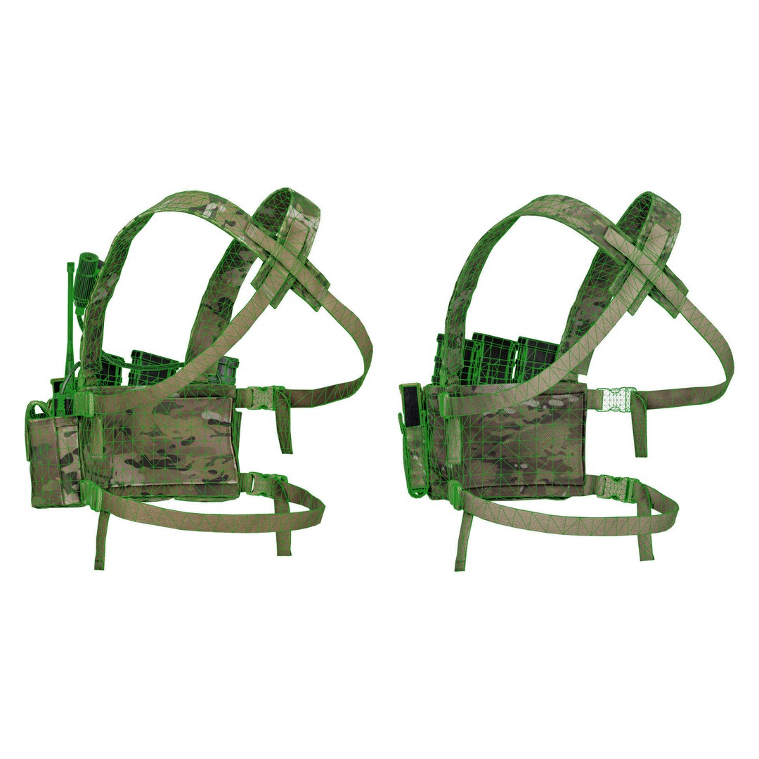 Haley Strategic D3CRXM Chest Rig 3D Model – Low Poly Game Asset, FBX, OBJ
