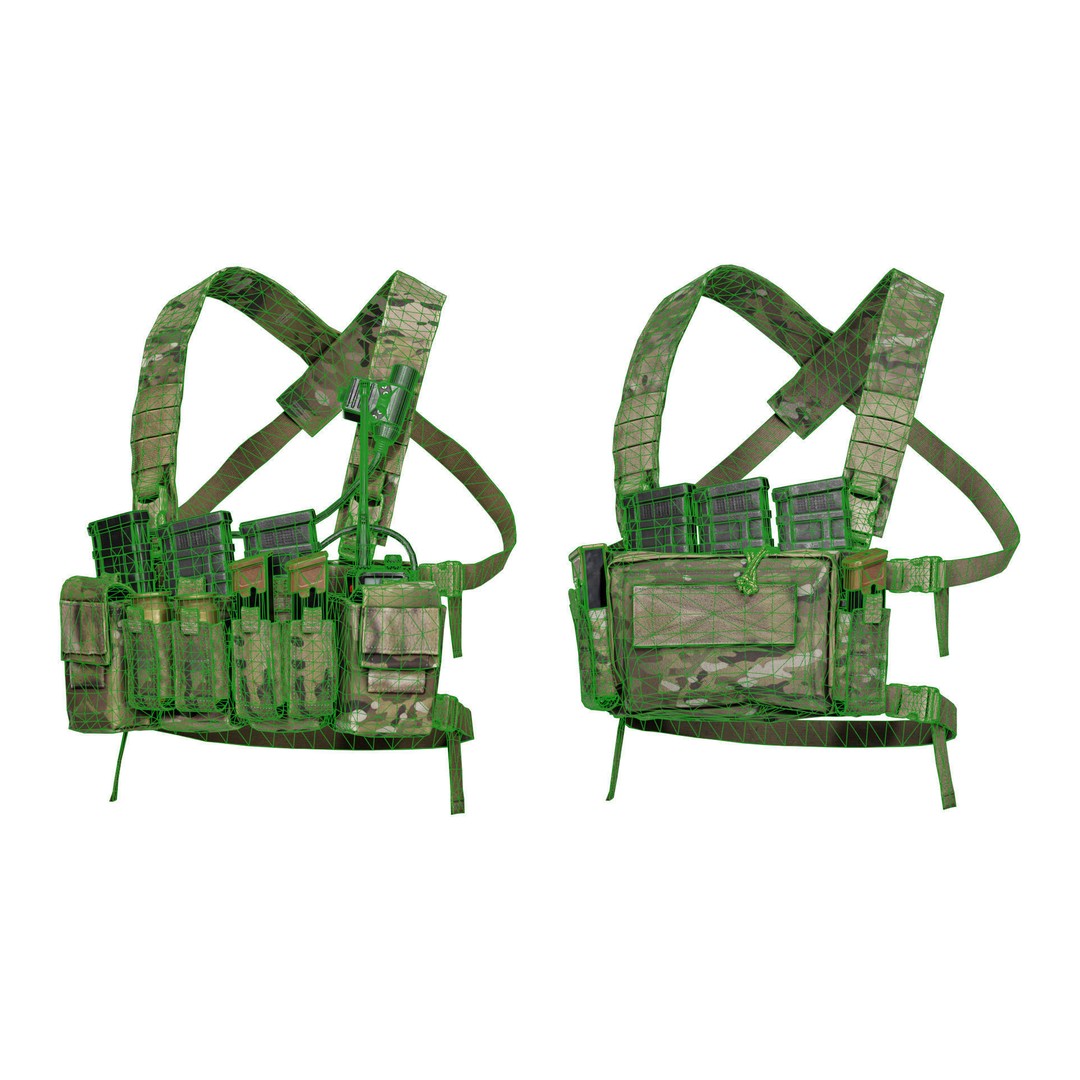 Haley Strategic D3CRXM Chest Rig 3D Model – Low Poly Game Asset, FBX, OBJ - View 11