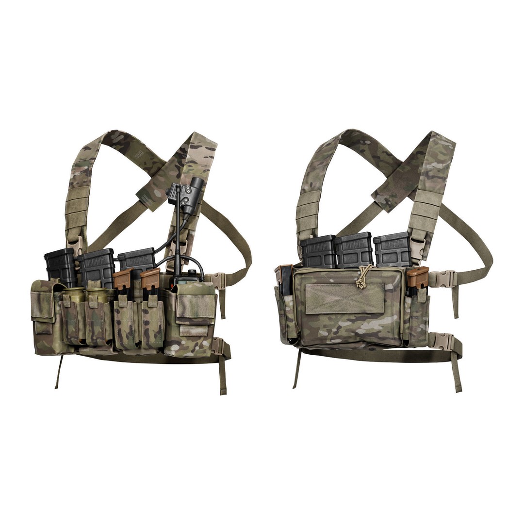 Haley Strategic D3CRXM Chest Rig 3D Model – Low Poly Game Asset, FBX, OBJ - View 3