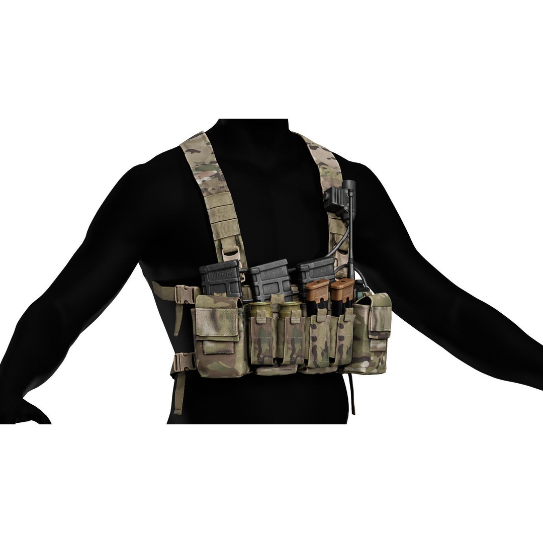 Haley Strategic D3CRXM Chest Rig 3D Model – Low Poly Game Asset, FBX, OBJ - View 4