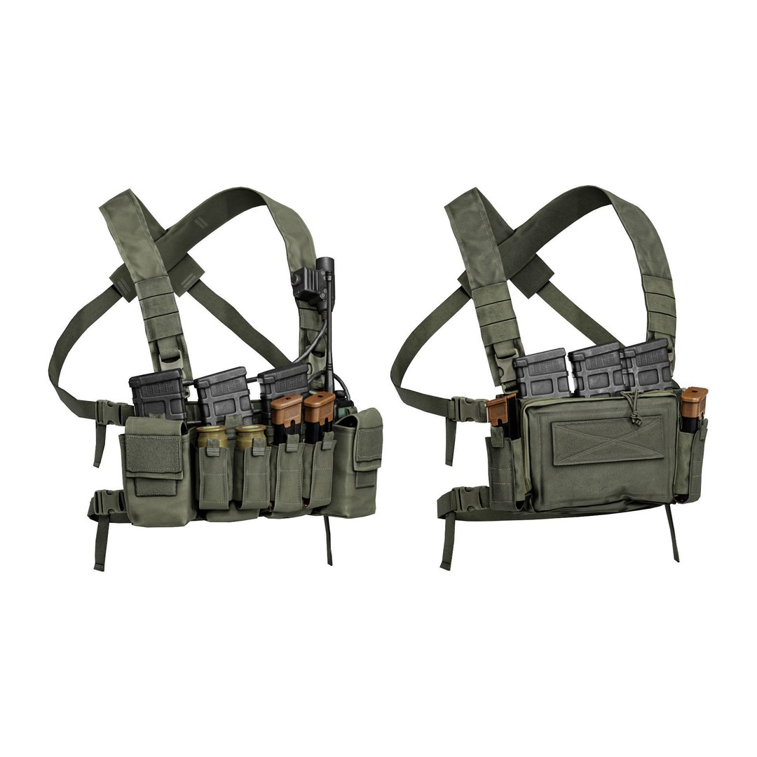Haley Strategic D3CRXM Chest Rig 3D Model – Low Poly Game Asset, FBX, OBJ - View 5