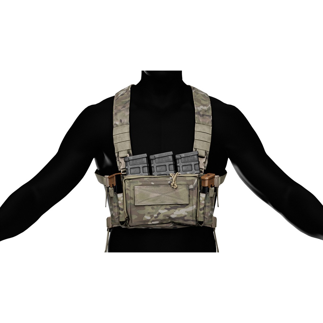 Haley Strategic D3CRXM Chest Rig 3D Model – Low Poly Game Asset, FBX, OBJ - View 9