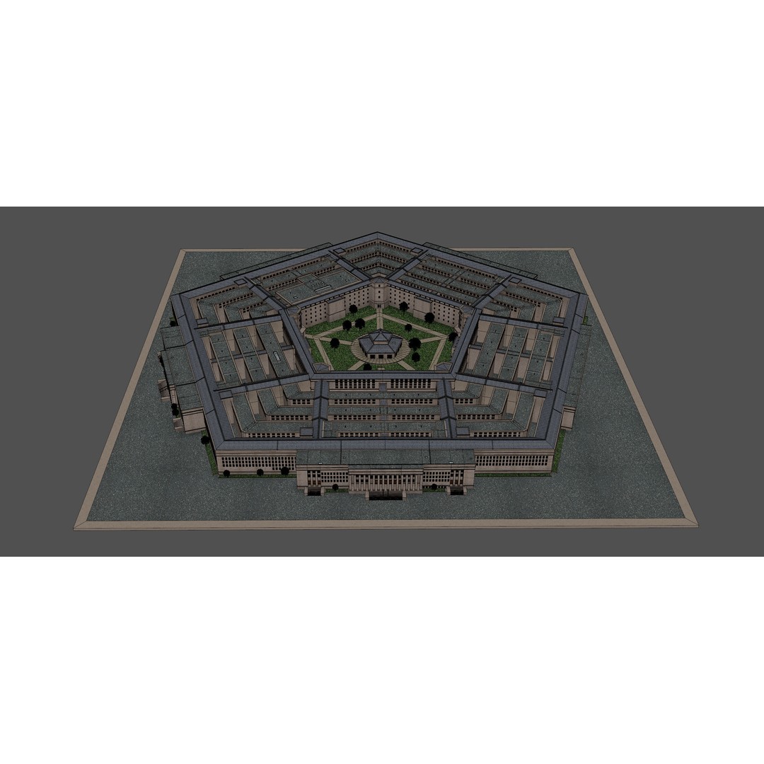 Pentagon USA 3D Model – High Poly Landmark Building, FBX, OBJ, Blender - View 10
