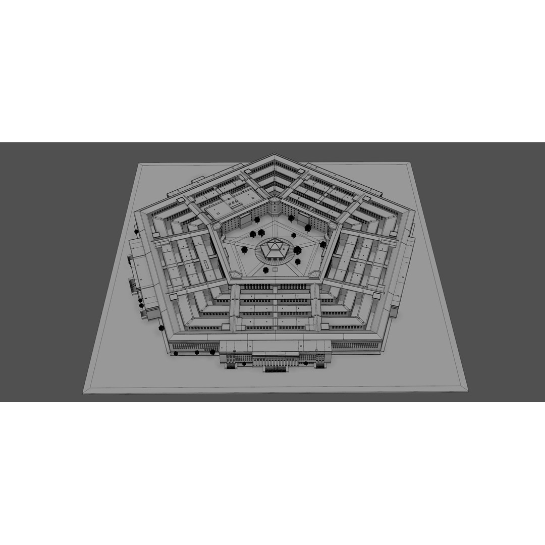 Pentagon USA 3D Model – High Poly Landmark Building, FBX, OBJ, Blender - View 11