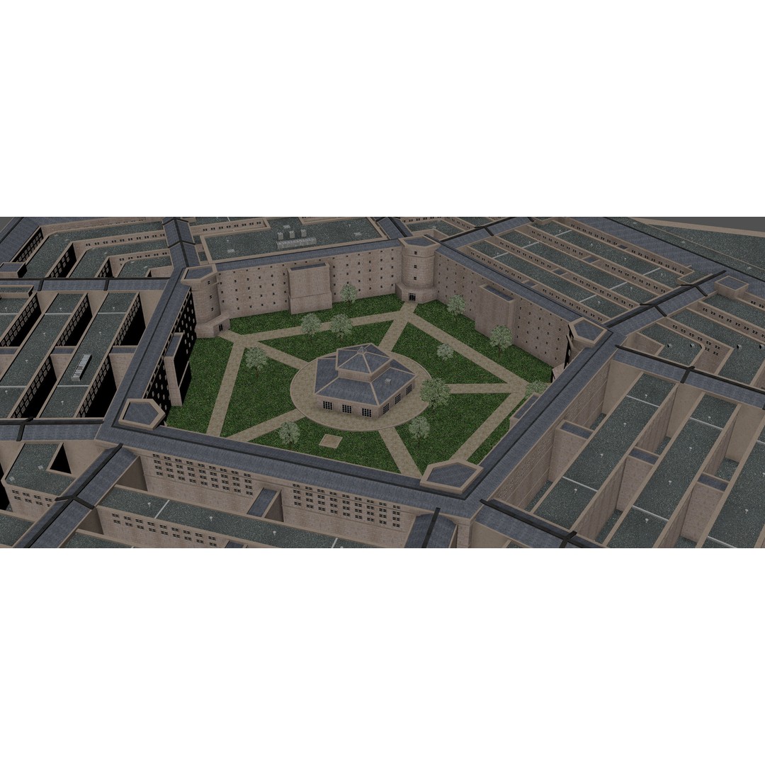 Pentagon USA 3D Model – High Poly Landmark Building, FBX, OBJ, Blender - View 14