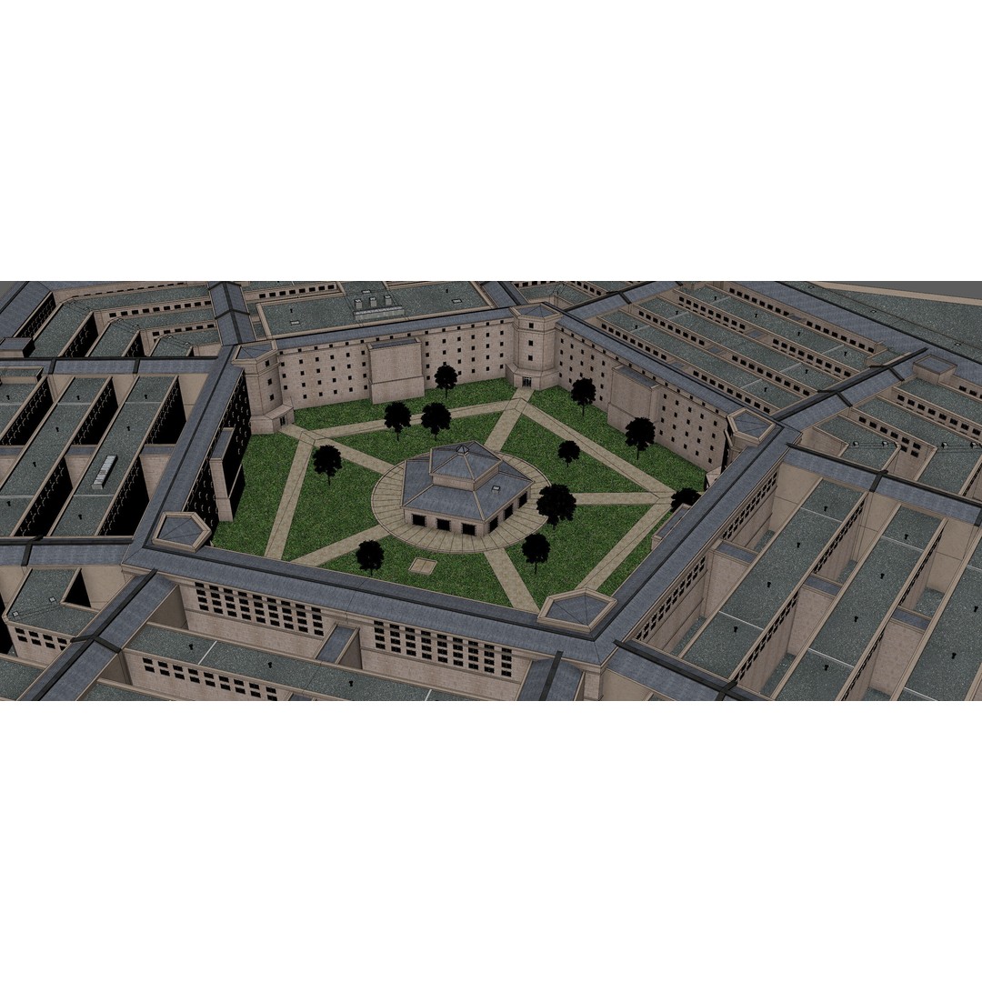 Pentagon USA 3D Model – High Poly Landmark Building, FBX, OBJ, Blender - View 15