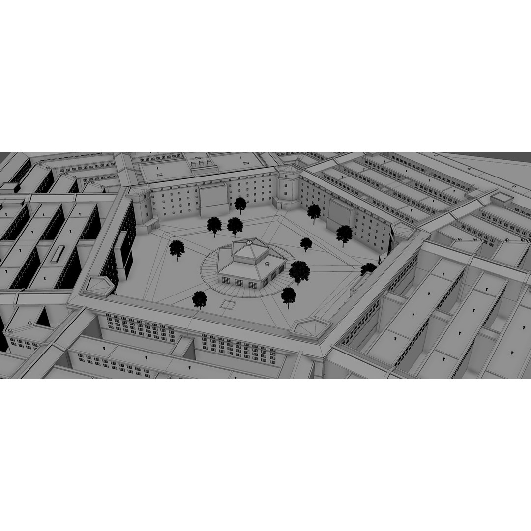 Pentagon USA 3D Model – High Poly Landmark Building, FBX, OBJ, Blender - View 16