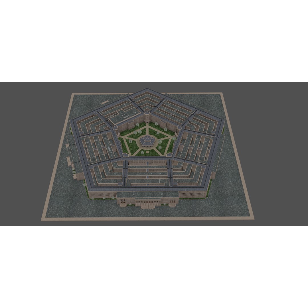 Pentagon USA 3D Model – High Poly Landmark Building, FBX, OBJ, Blender - View 17