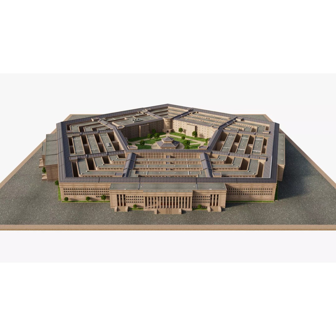 Pentagon USA 3D Model – High Poly Landmark Building, FBX, OBJ, Blender - View 2