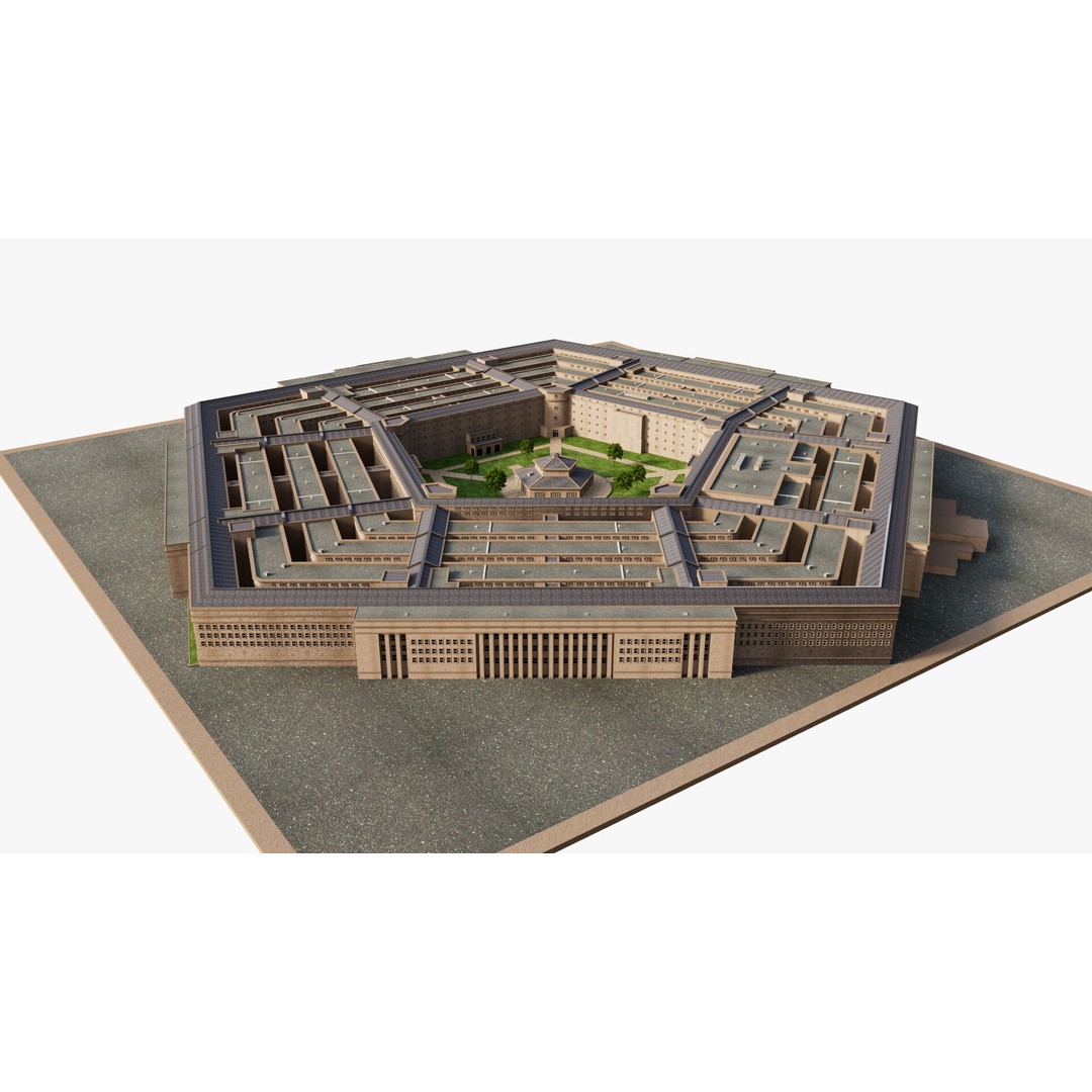 Pentagon USA 3D Model – High Poly Landmark Building, FBX, OBJ, Blender - View 6