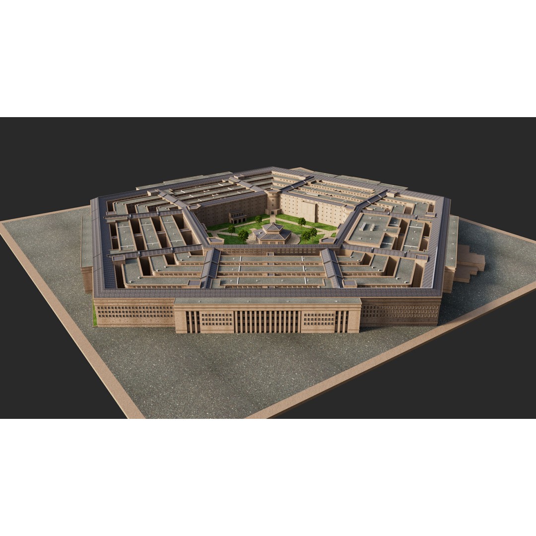 Pentagon USA 3D Model – High Poly Landmark Building, FBX, OBJ, Blender - View 7