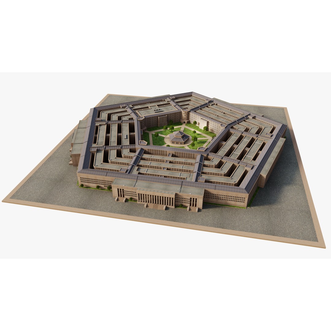 Pentagon USA 3D Model – High Poly Landmark Building, FBX, OBJ, Blender - View 8