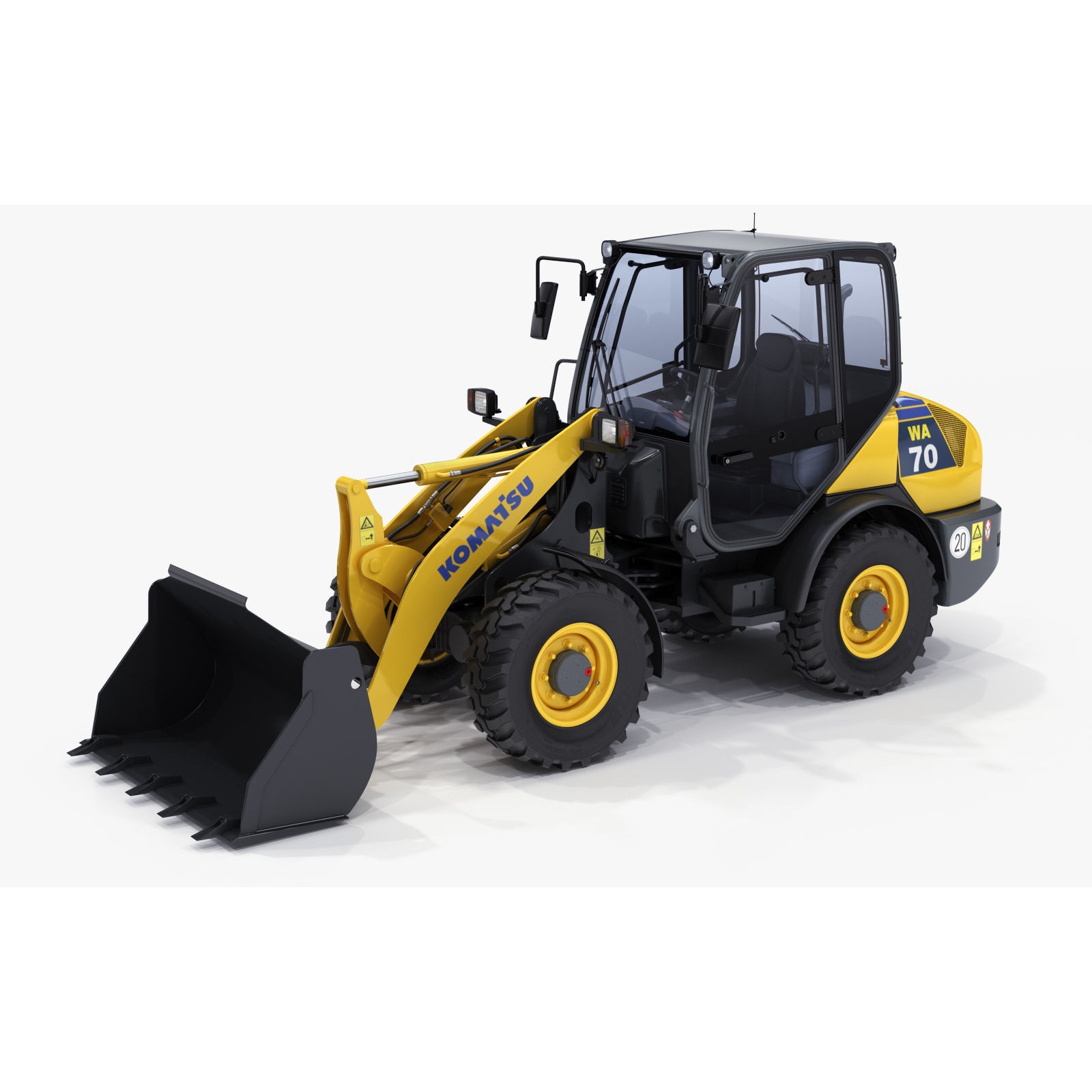 Komatsu WA70-7 Wheel Loader - Detailed 3D Model - View 11