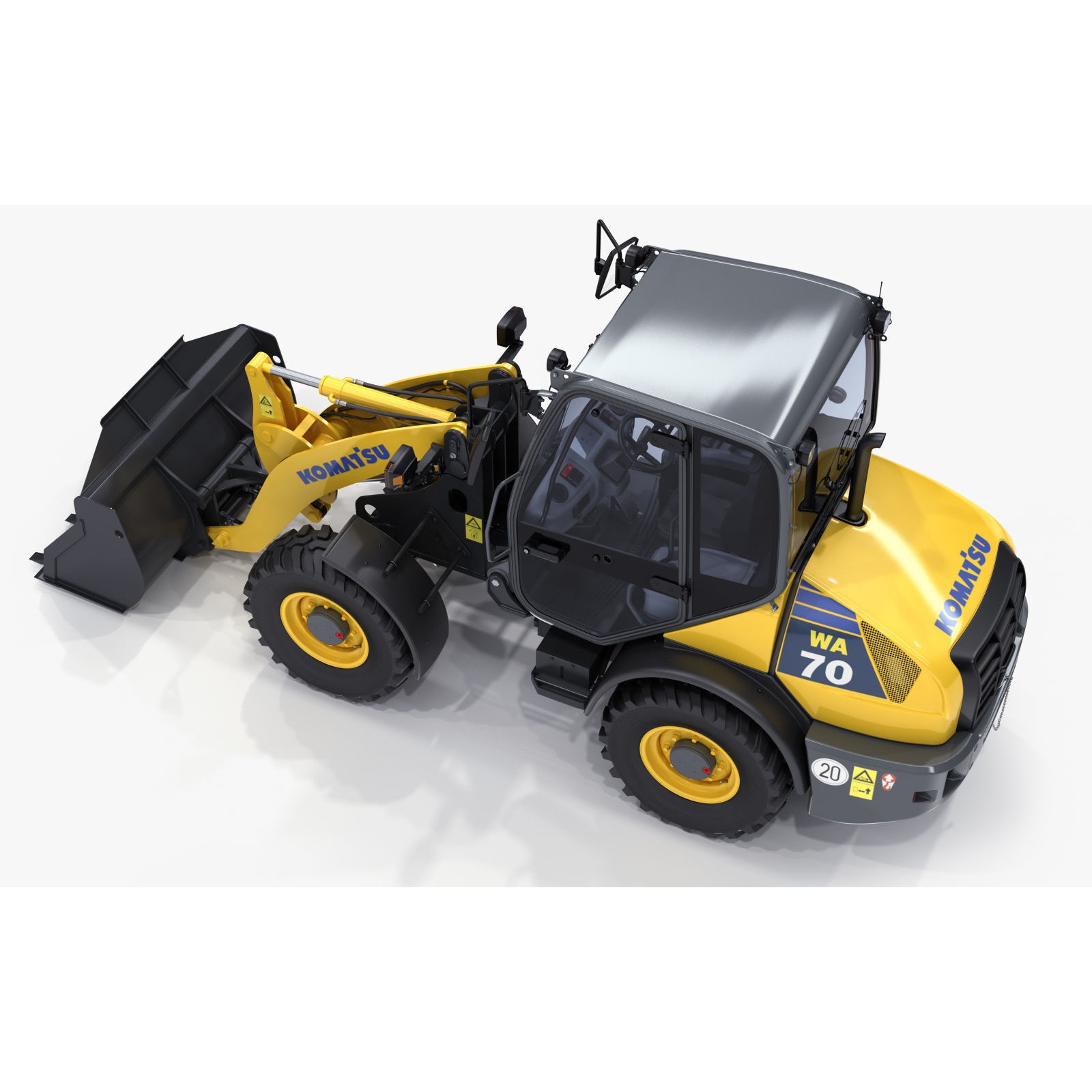 Komatsu WA70-7 Wheel Loader - Detailed 3D Model - View 12