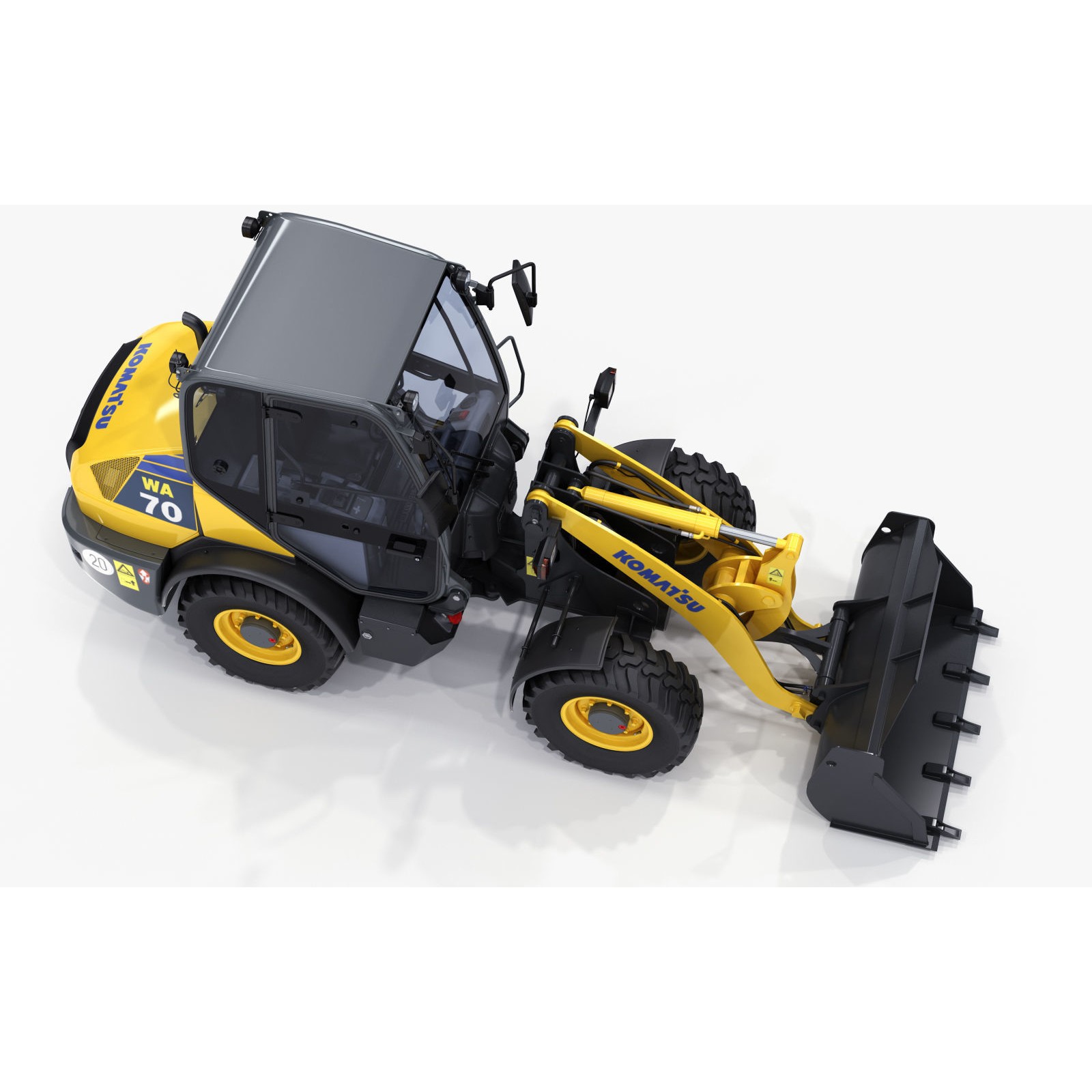 Komatsu WA70-7 Wheel Loader - Detailed 3D Model - View 13