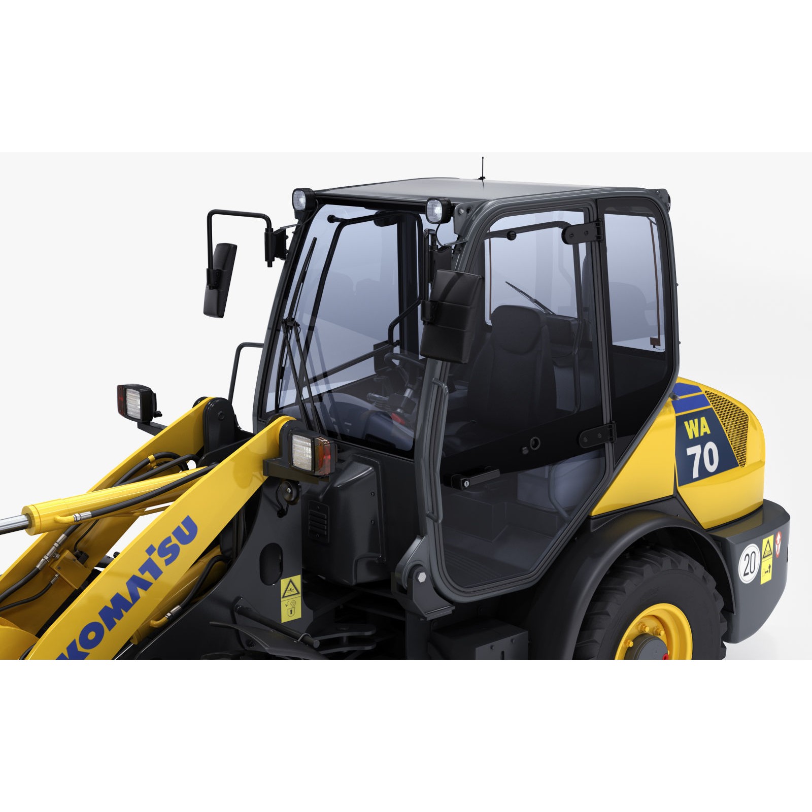 Komatsu WA70-7 Wheel Loader - Detailed 3D Model - View 15