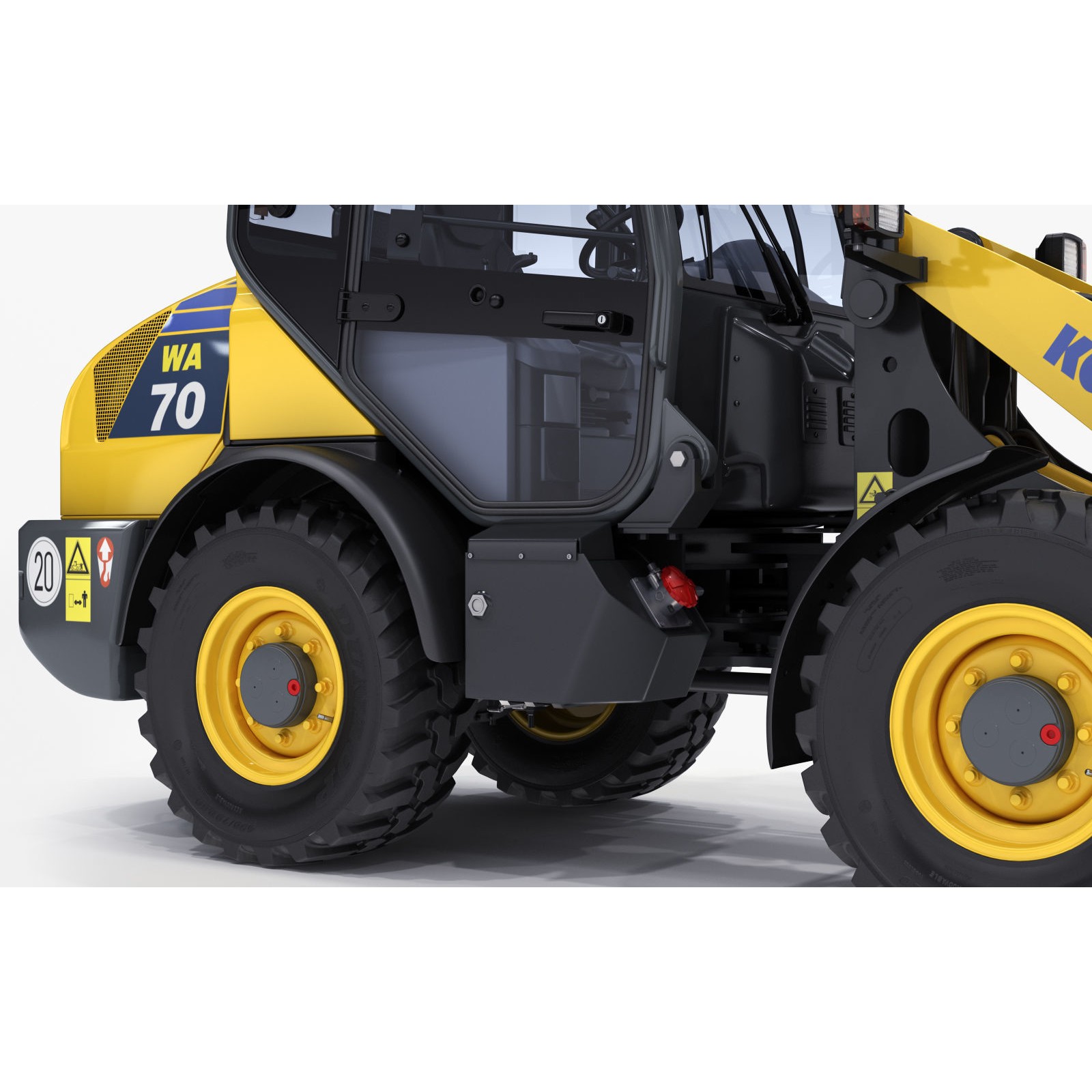 Komatsu WA70-7 Wheel Loader - Detailed 3D Model - View 18