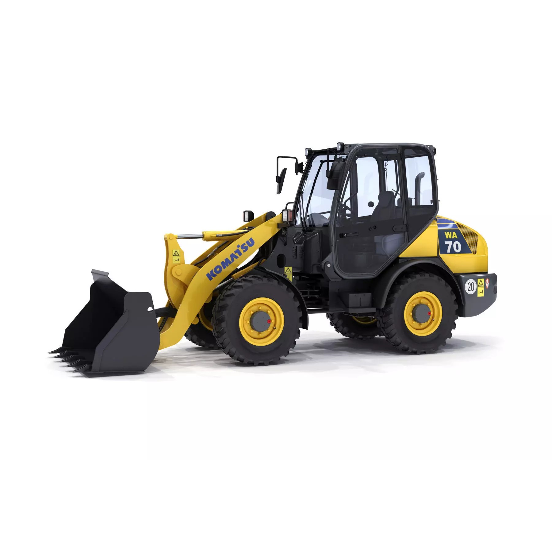 Komatsu WA70-7 Wheel Loader - Detailed 3D Model - View 2