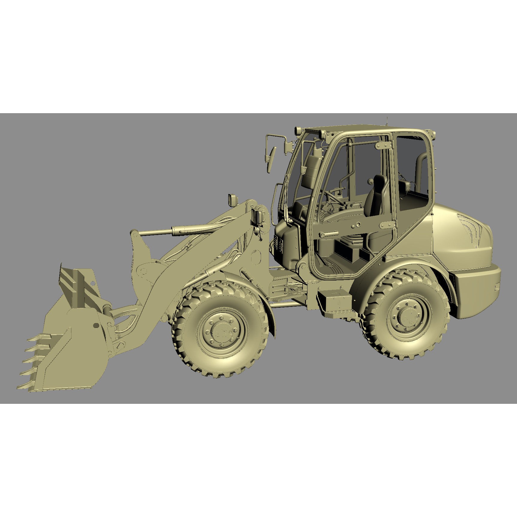 Komatsu WA70-7 Wheel Loader - Detailed 3D Model - View 21