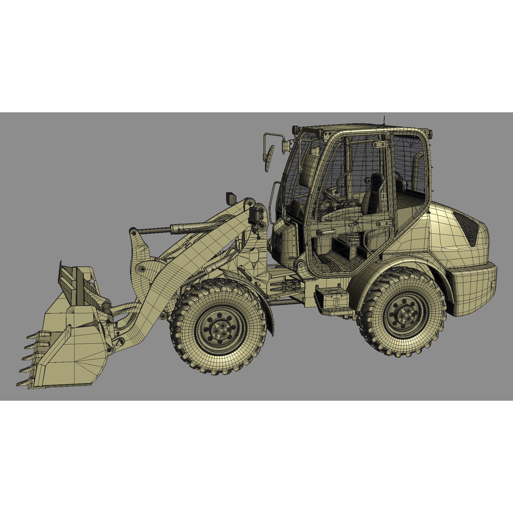 Komatsu WA70-7 Wheel Loader - Detailed 3D Model - View 22