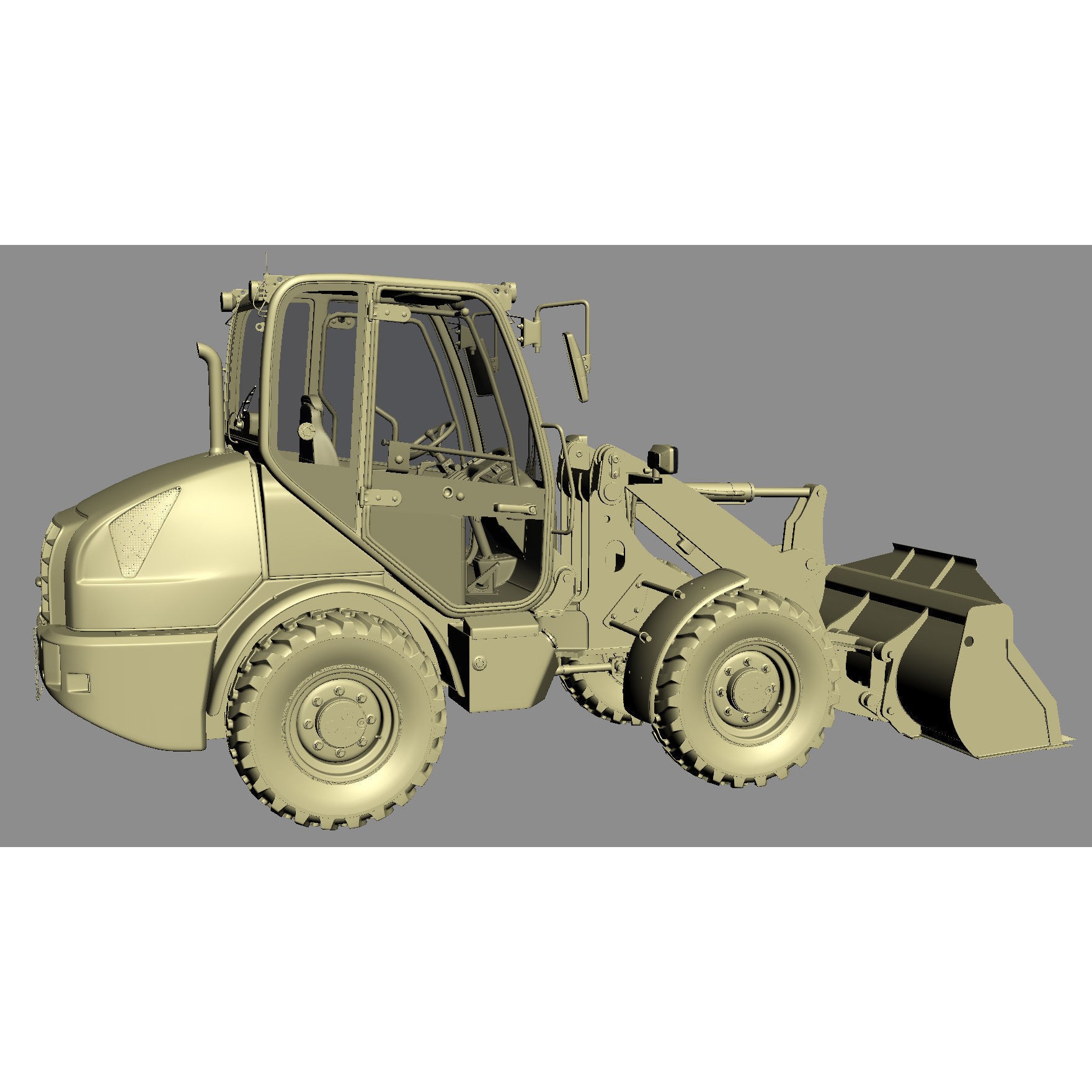 Komatsu WA70-7 Wheel Loader - Detailed 3D Model - View 23