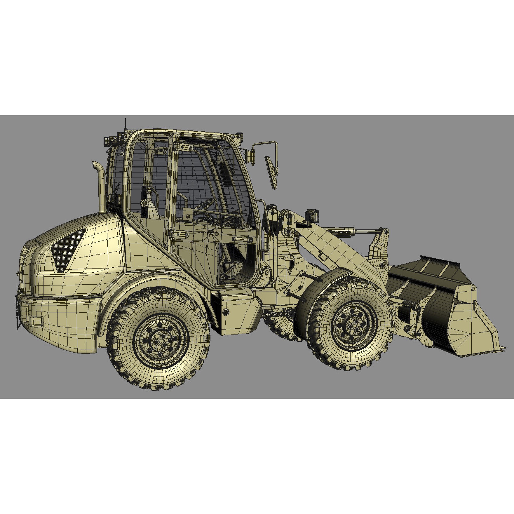 Komatsu WA70-7 Wheel Loader - Detailed 3D Model - View 24