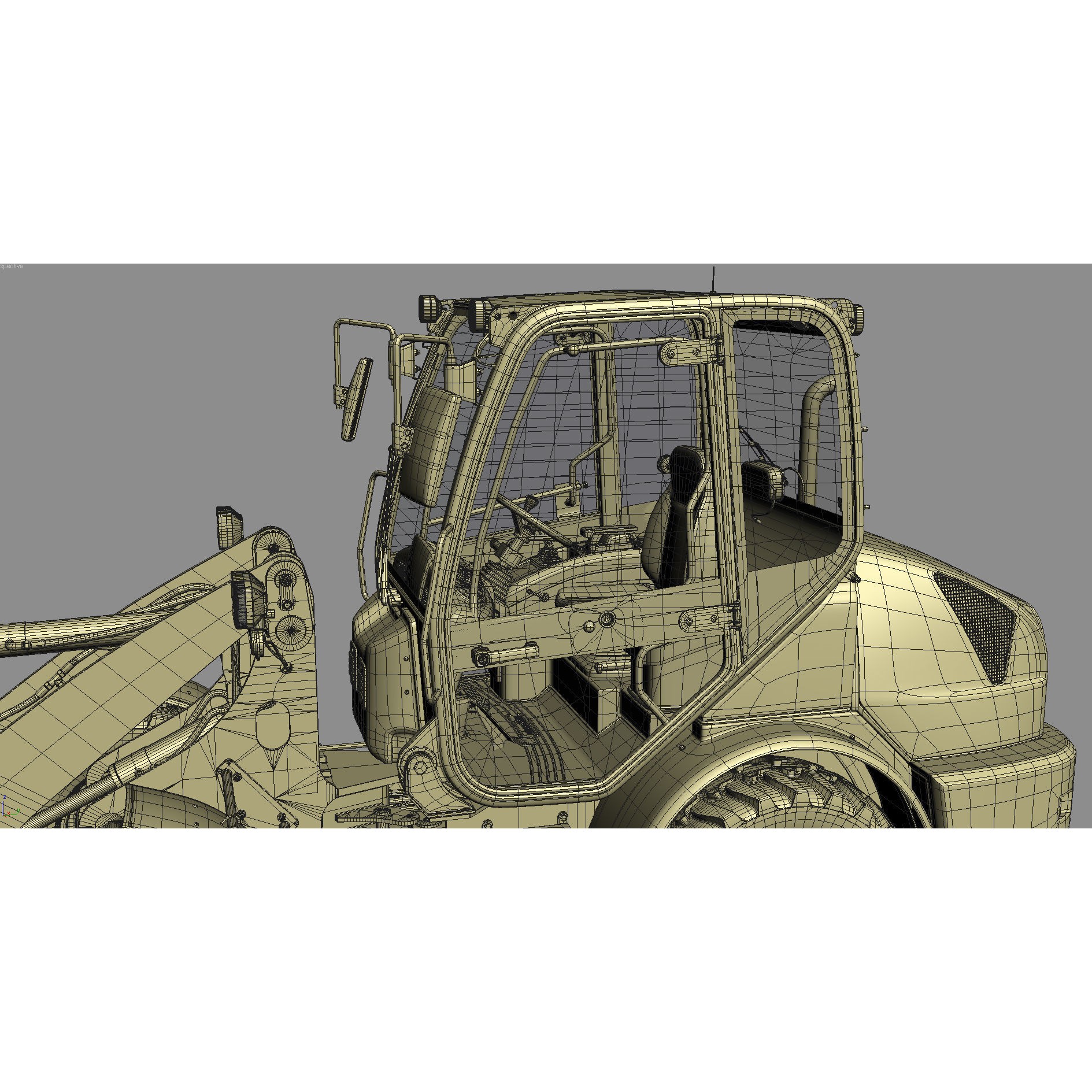 Komatsu WA70-7 Wheel Loader - Detailed 3D Model - View 26