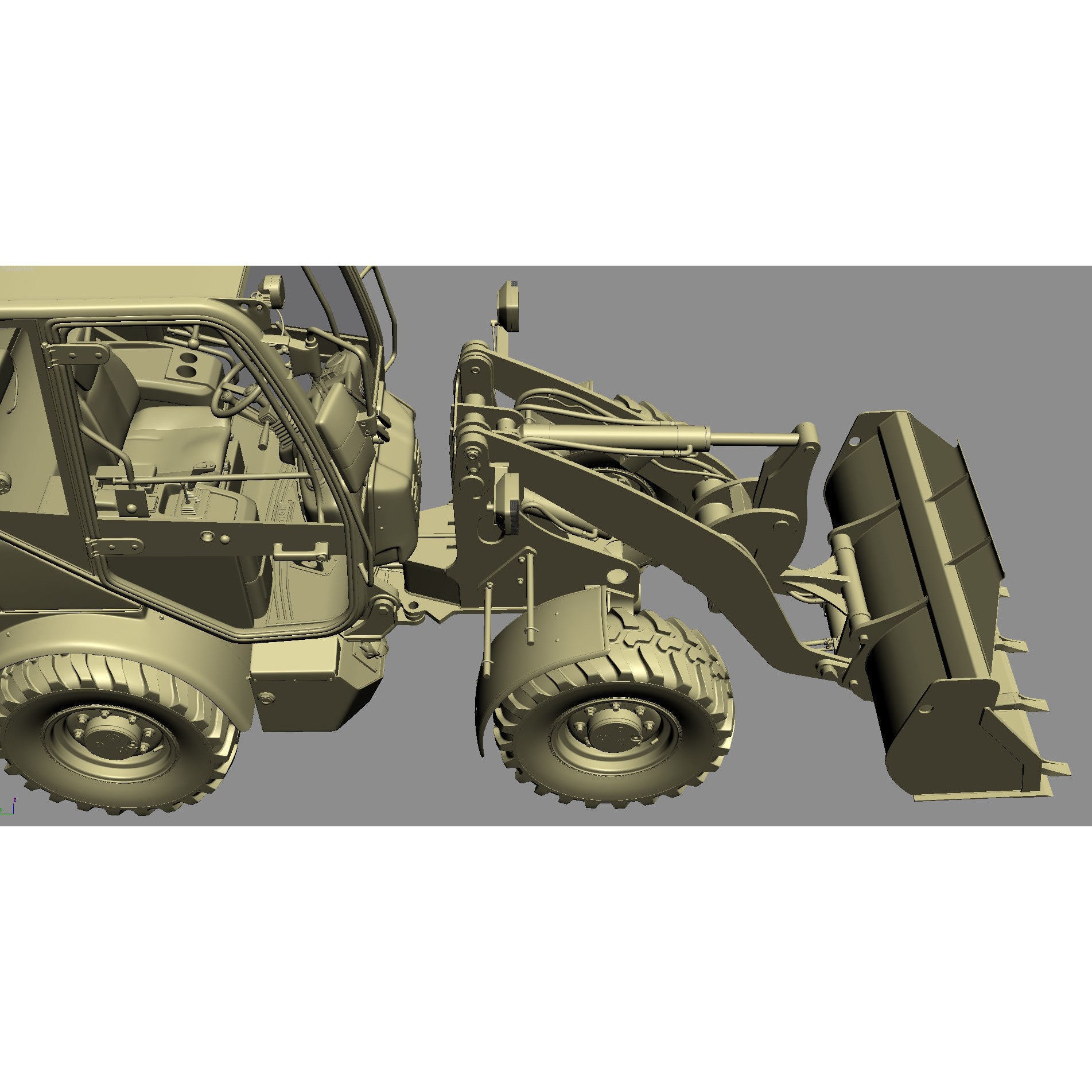 Komatsu WA70-7 Wheel Loader - Detailed 3D Model - View 27