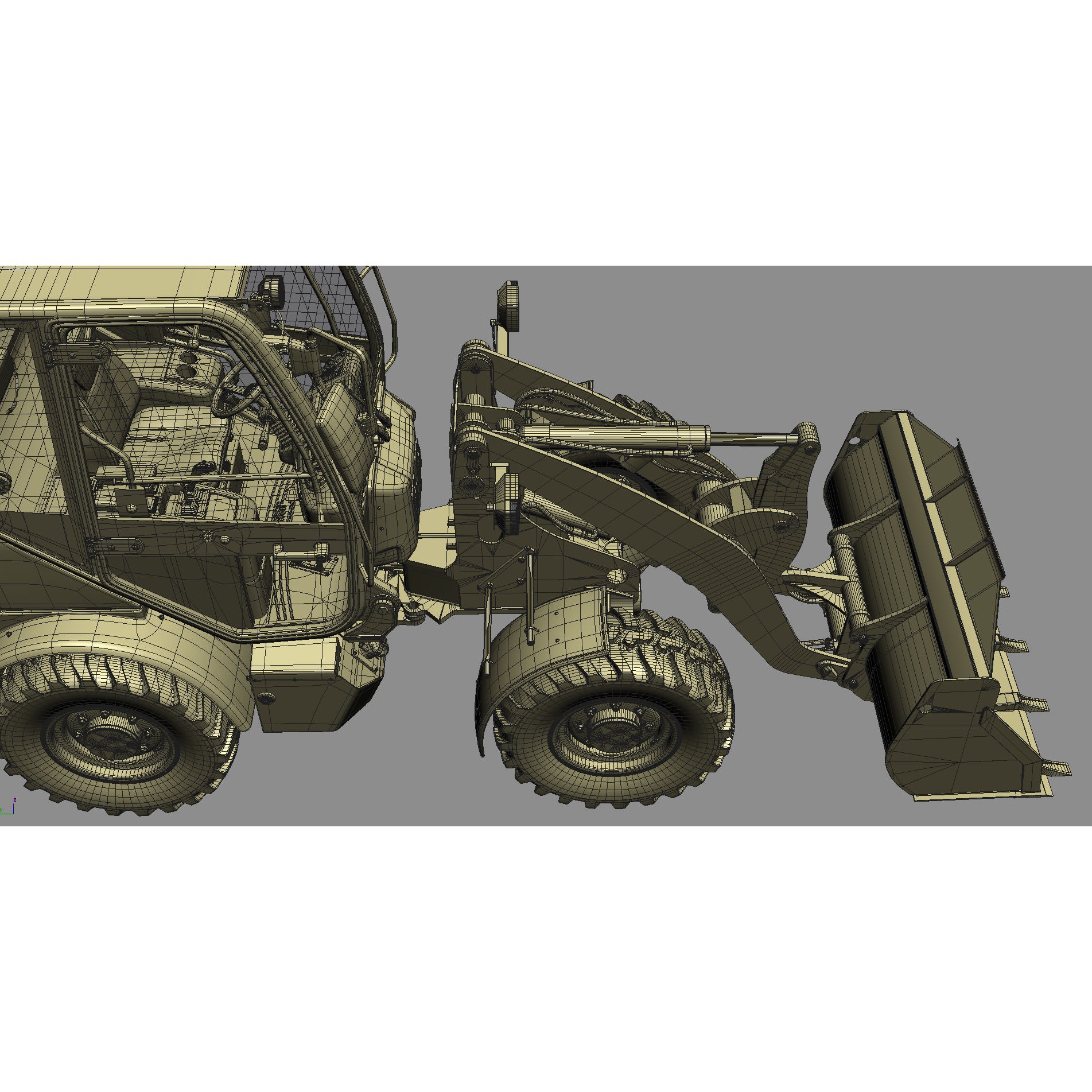 Komatsu WA70-7 Wheel Loader - Detailed 3D Model - View 28