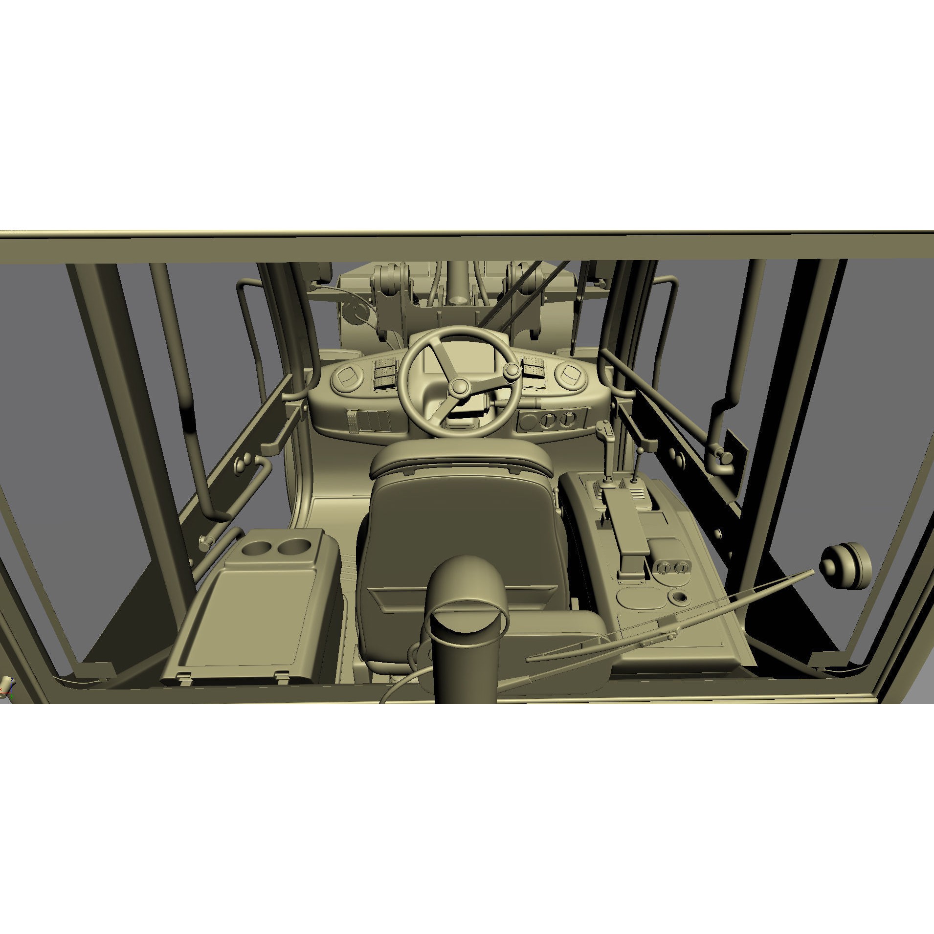 Komatsu WA70-7 Wheel Loader - Detailed 3D Model - View 31