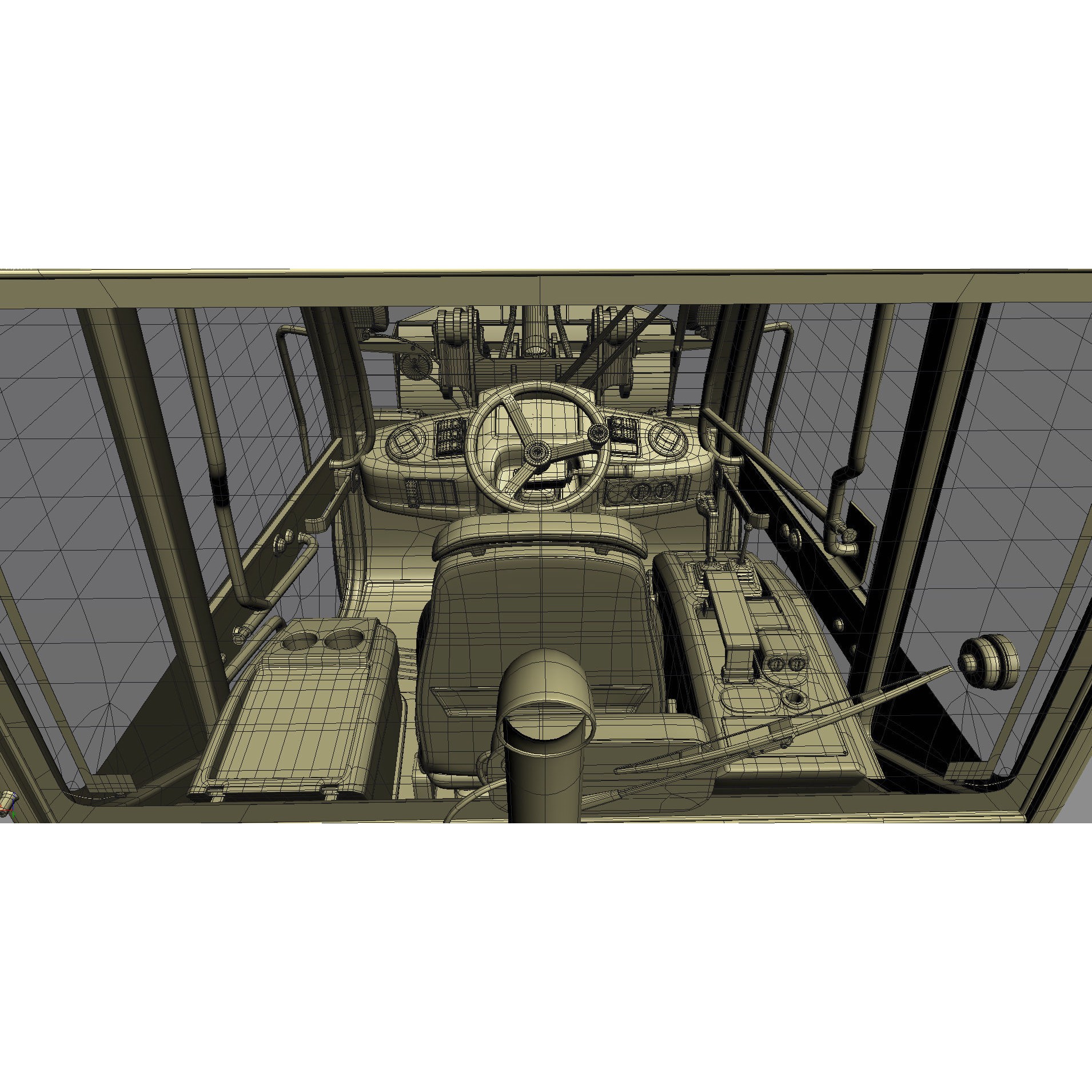 Komatsu WA70-7 Wheel Loader - Detailed 3D Model - View 32
