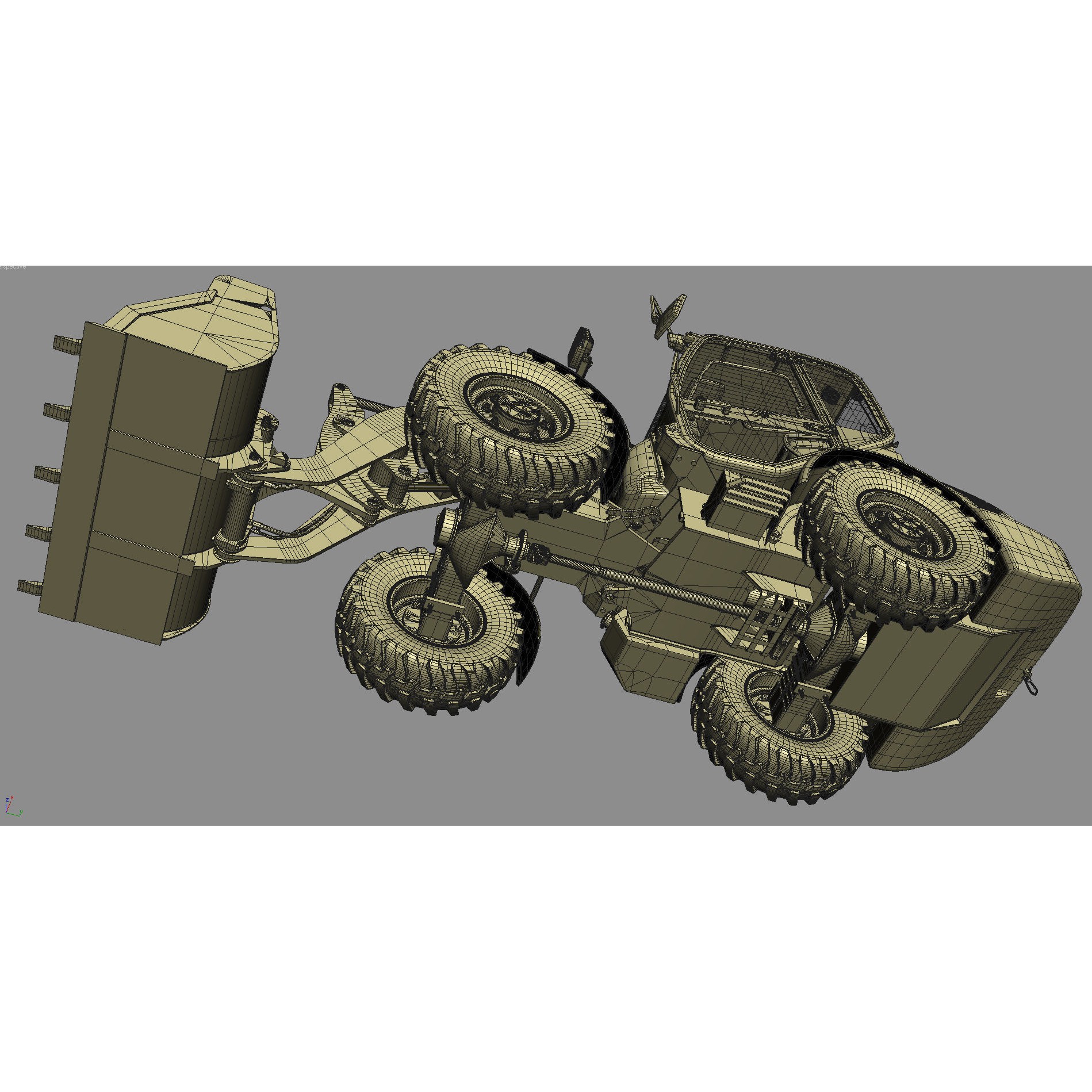 Komatsu WA70-7 Wheel Loader - Detailed 3D Model - View 36