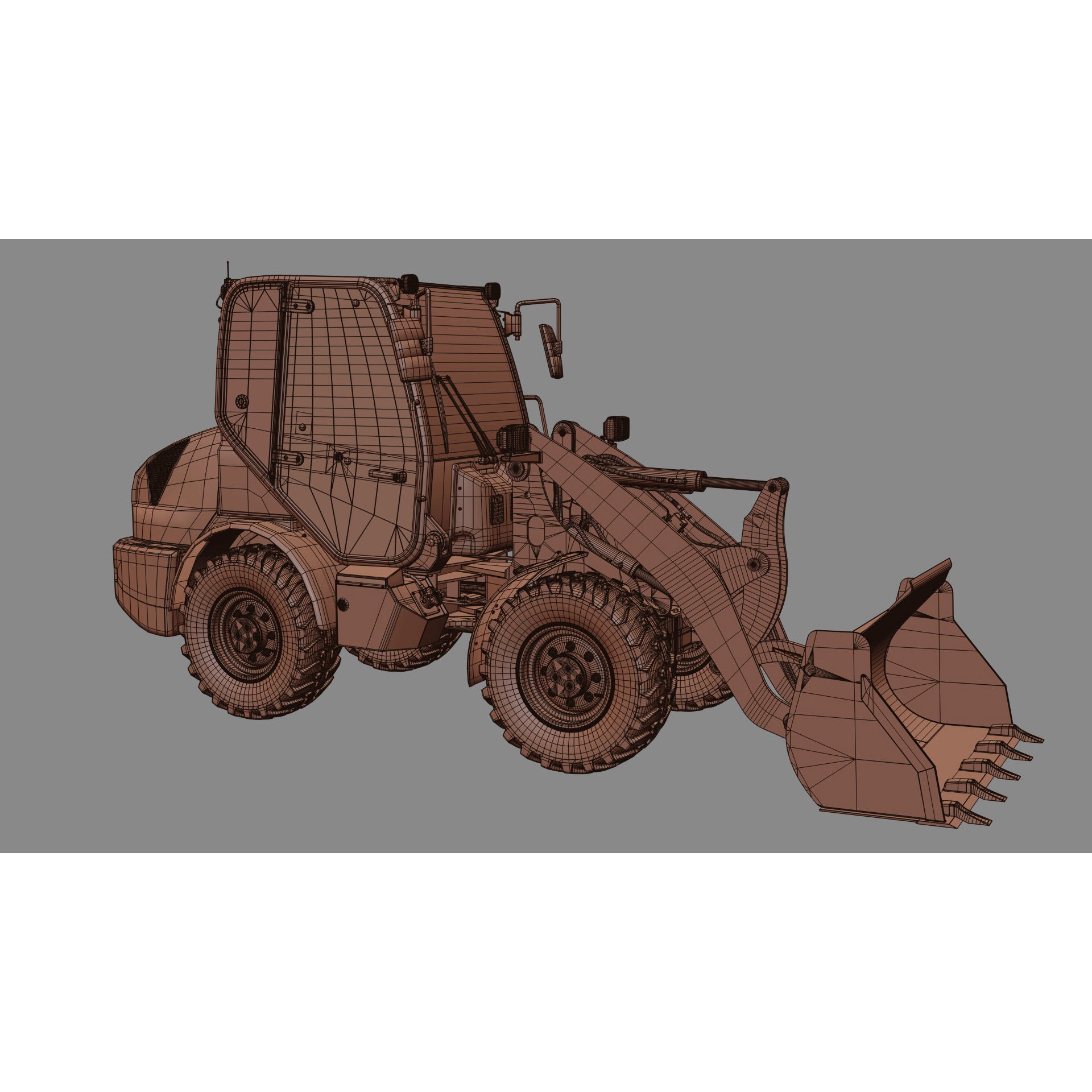 Komatsu WA70-7 Wheel Loader - Detailed 3D Model - View 39