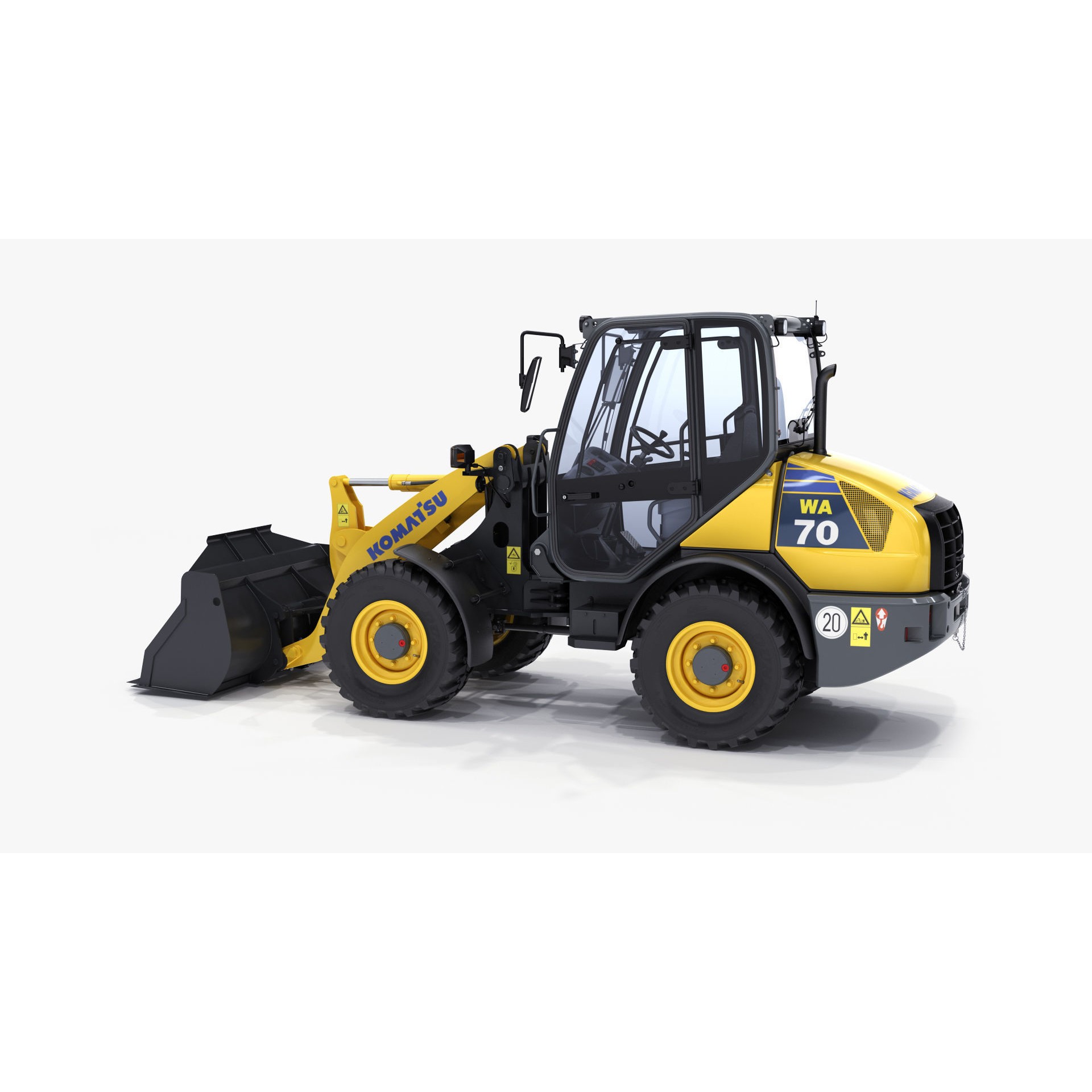 Komatsu WA70-7 Wheel Loader - Detailed 3D Model - View 5