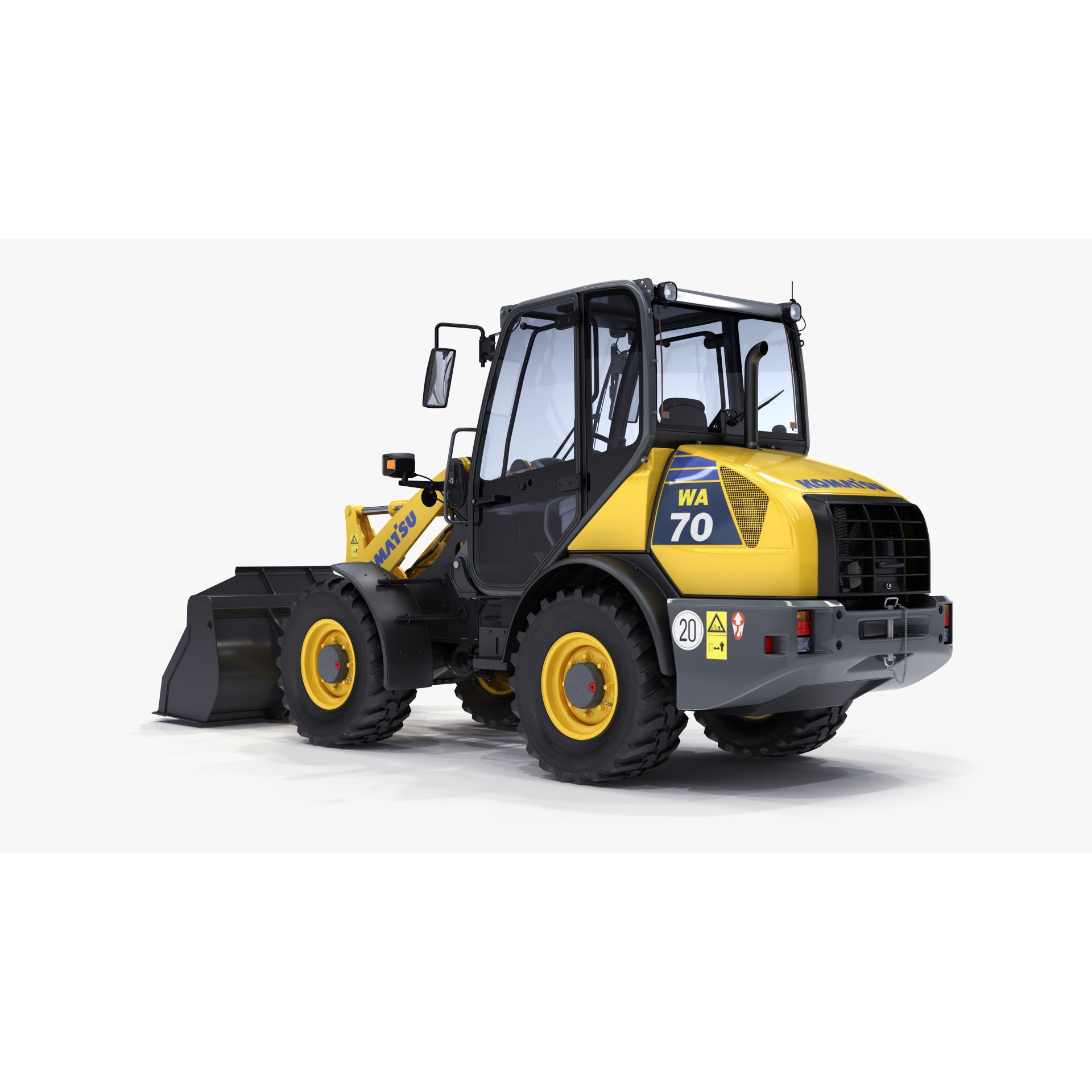 Komatsu WA70-7 Wheel Loader - Detailed 3D Model - View 6