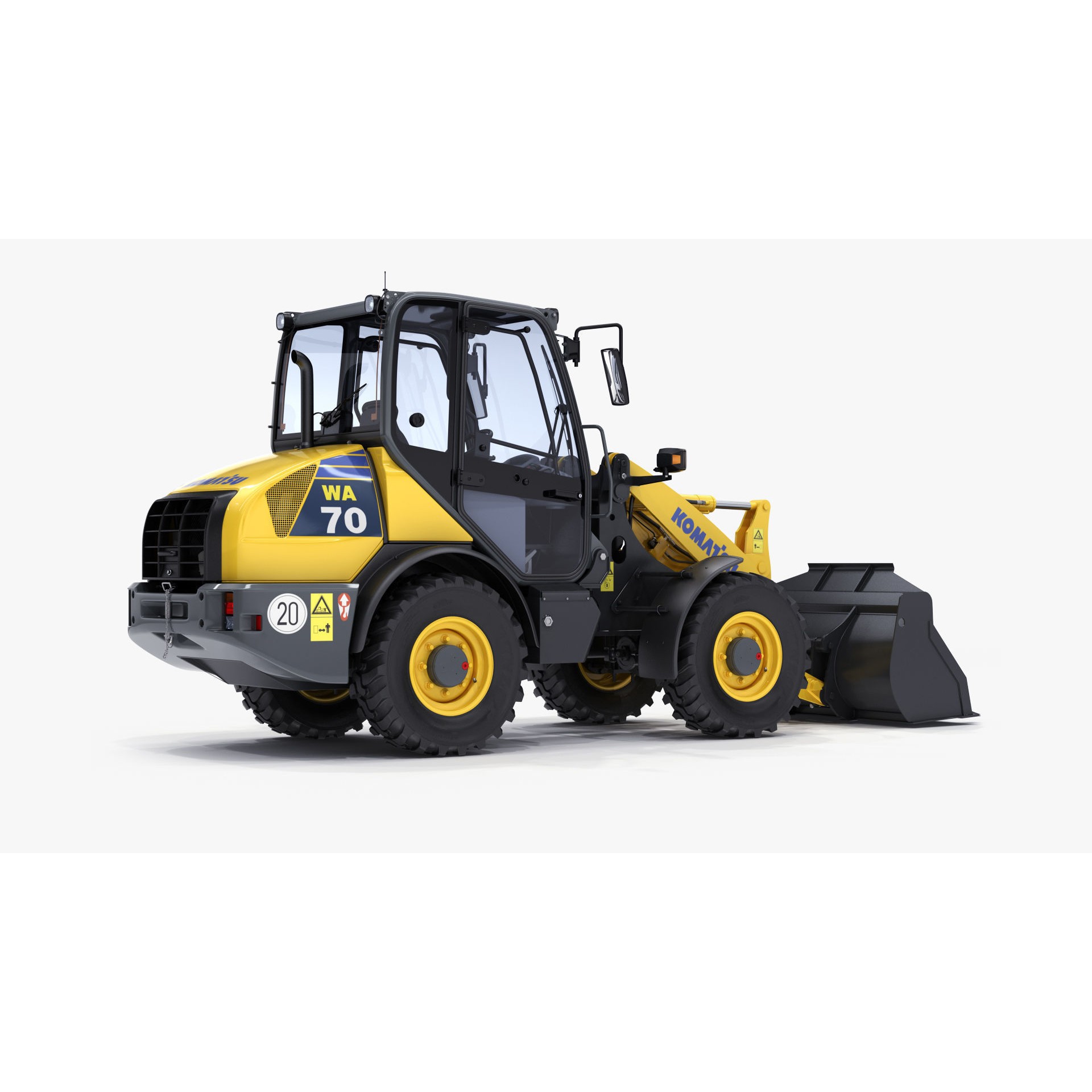 Komatsu WA70-7 Wheel Loader - Detailed 3D Model - View 7